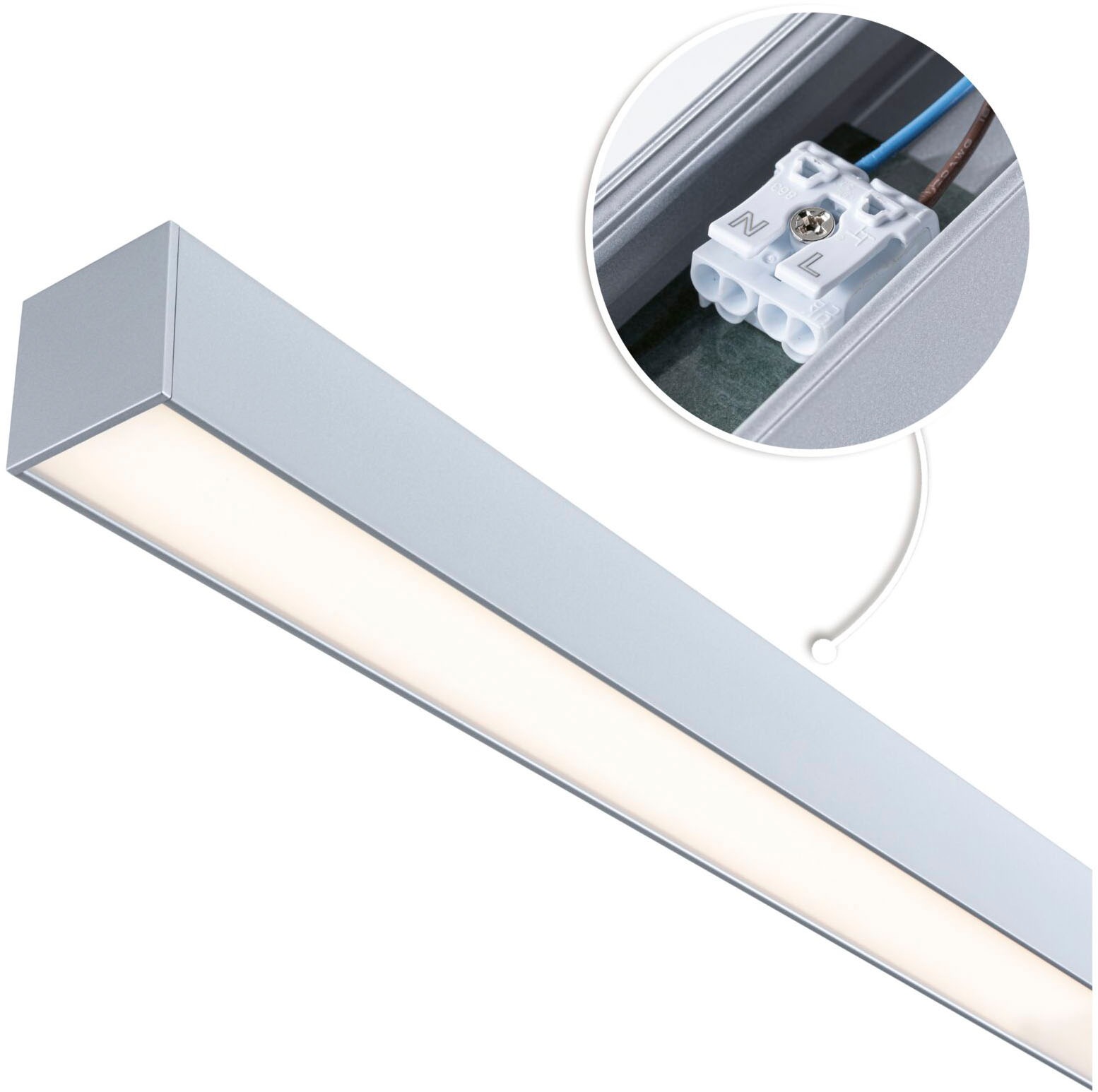 Paulmann Schienensystem-Leuchten »Linion Einspeisung Power Channel 1m«, (1 tlg.)