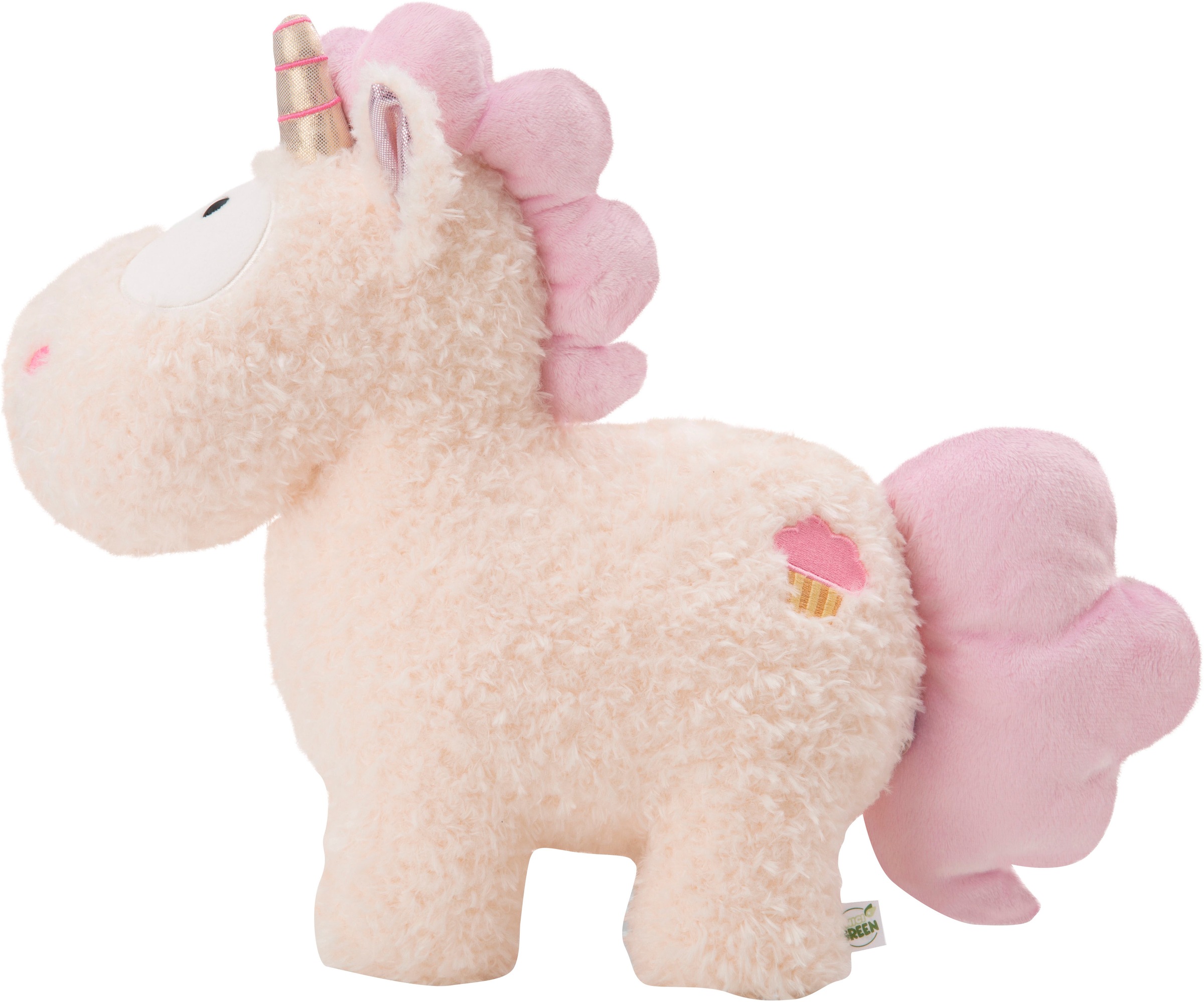 Nici Kuscheltier »Theodor & Friends, Einhorn Creamy Pink stehend 45cm GREEN«