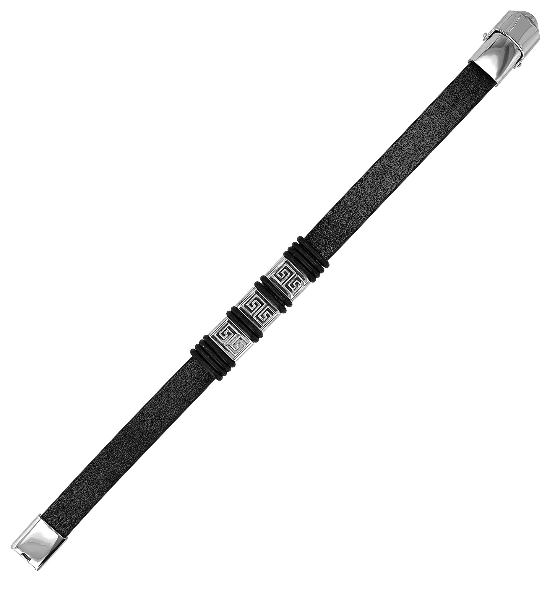 ADELIA ́S Herren Armband "Armband aus Leder 21 cm", 21cm, Leder, schwarz, Leder, Armbänder, Perfekt zum Verschenken an besondere Menschen