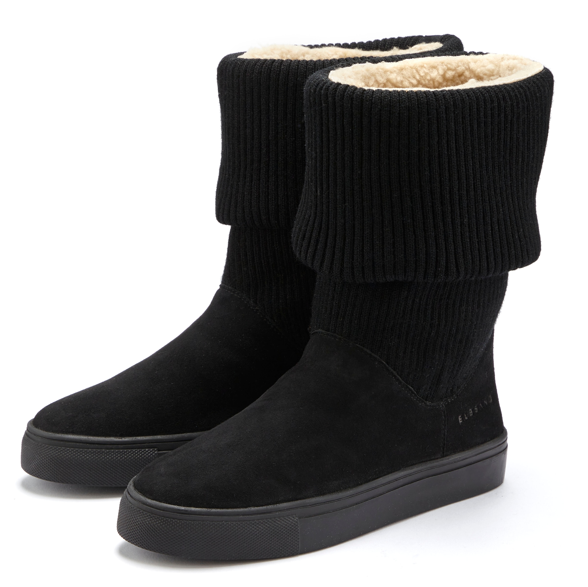 Elbsand Winterstiefel, mit Strickschaft, Winterboots, Snowboots, Schlupfstiefelette