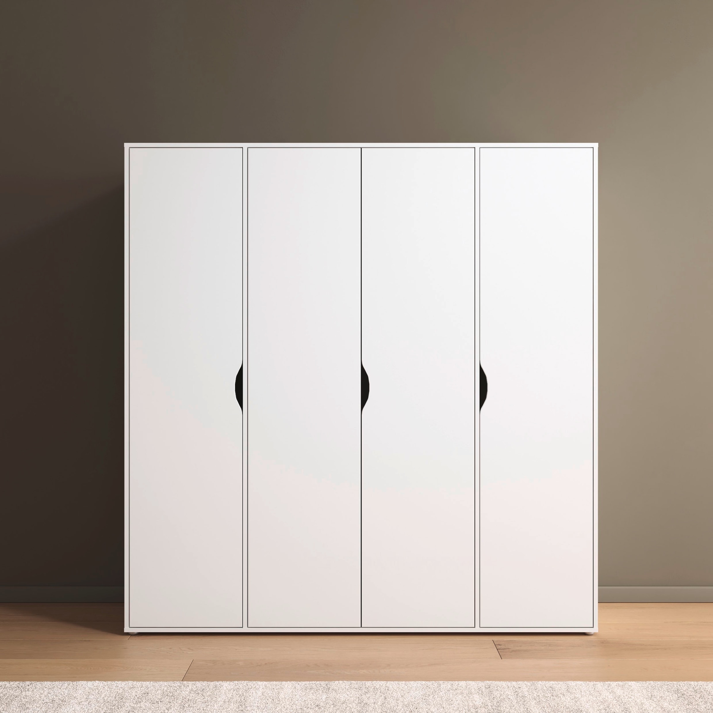rauch Drehtürenschrank »Kleiderschrank Schrank Garderobe Wäscheschrank NARAI viel Stauraum«, (in 3 verschiedenen Ausstattungen BASIC/CLASSIC/PREMIUM), Griffausfräsungen für eine grifflose Optik TOPSELLER MADE IN GERMANY