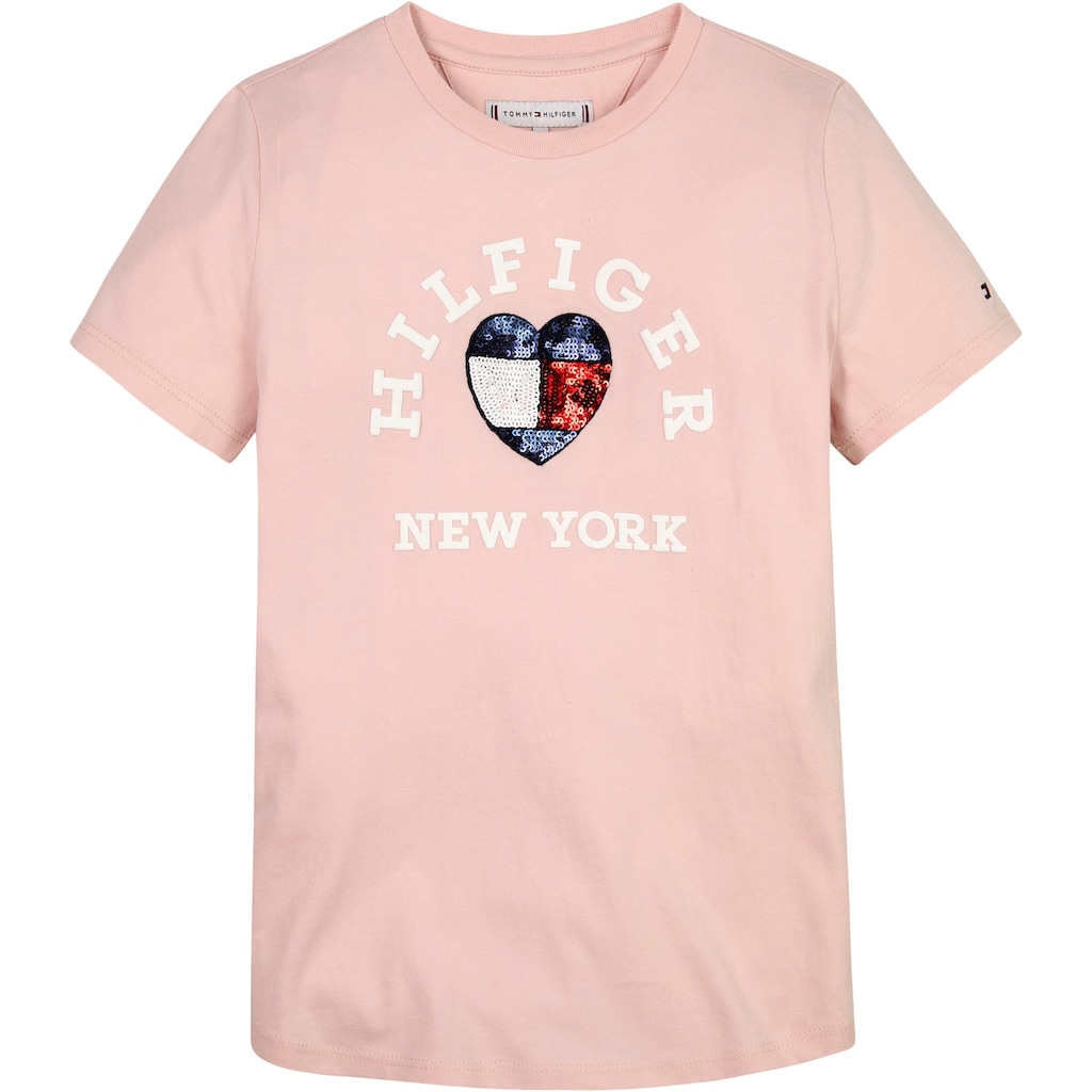 Tommy Hilfiger T-Shirt »HILFIGER SEQUINS TEE S/S«, Kinder bis 16 Jahre