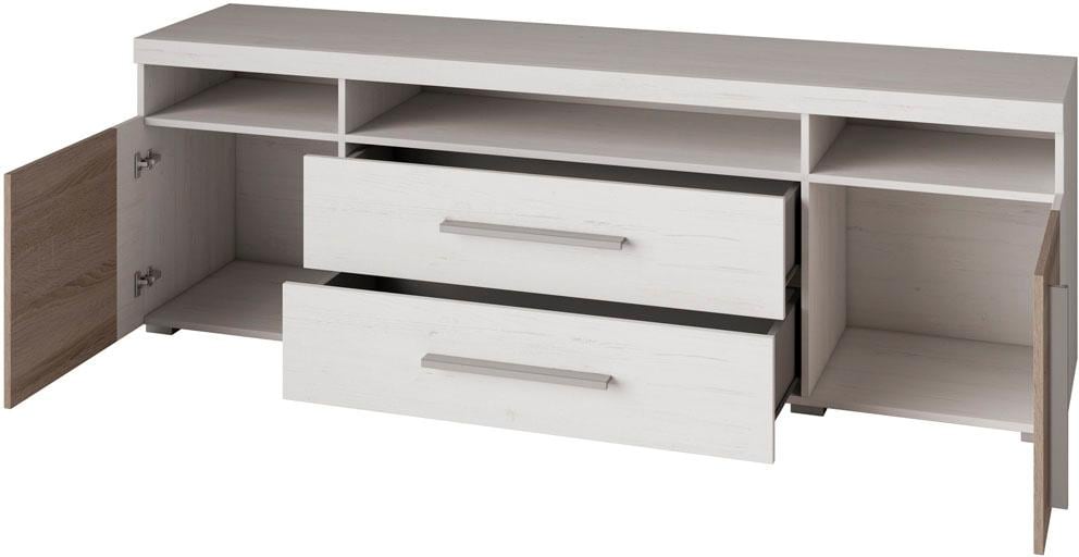 INOSIGN Lowboard »Roger,Breite 182 cm, stilvolle TV-Kommode, 2Türen 2 Schubladen«, TV-Schrank mit viel Stauraum, TV-Board