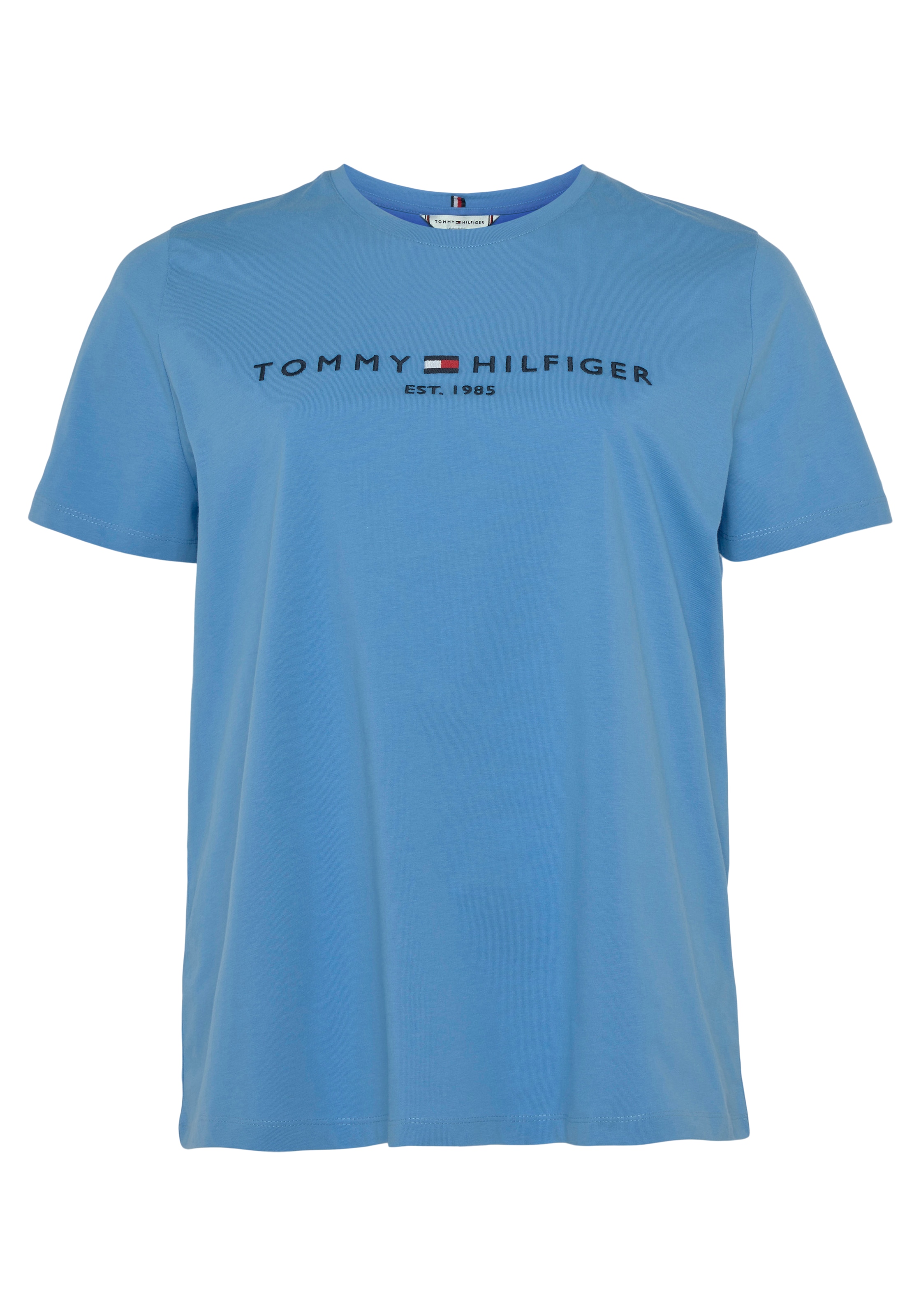 Tommy Hilfiger Curve T-Shirt Front CURVE,mit REGULAR Logo-Stickerei der auf »CRV PLUS SS«, TEE Hilfiger tlg.), (1 Tommy kaufen | C-NK HILFIGER BAUR SIZE für