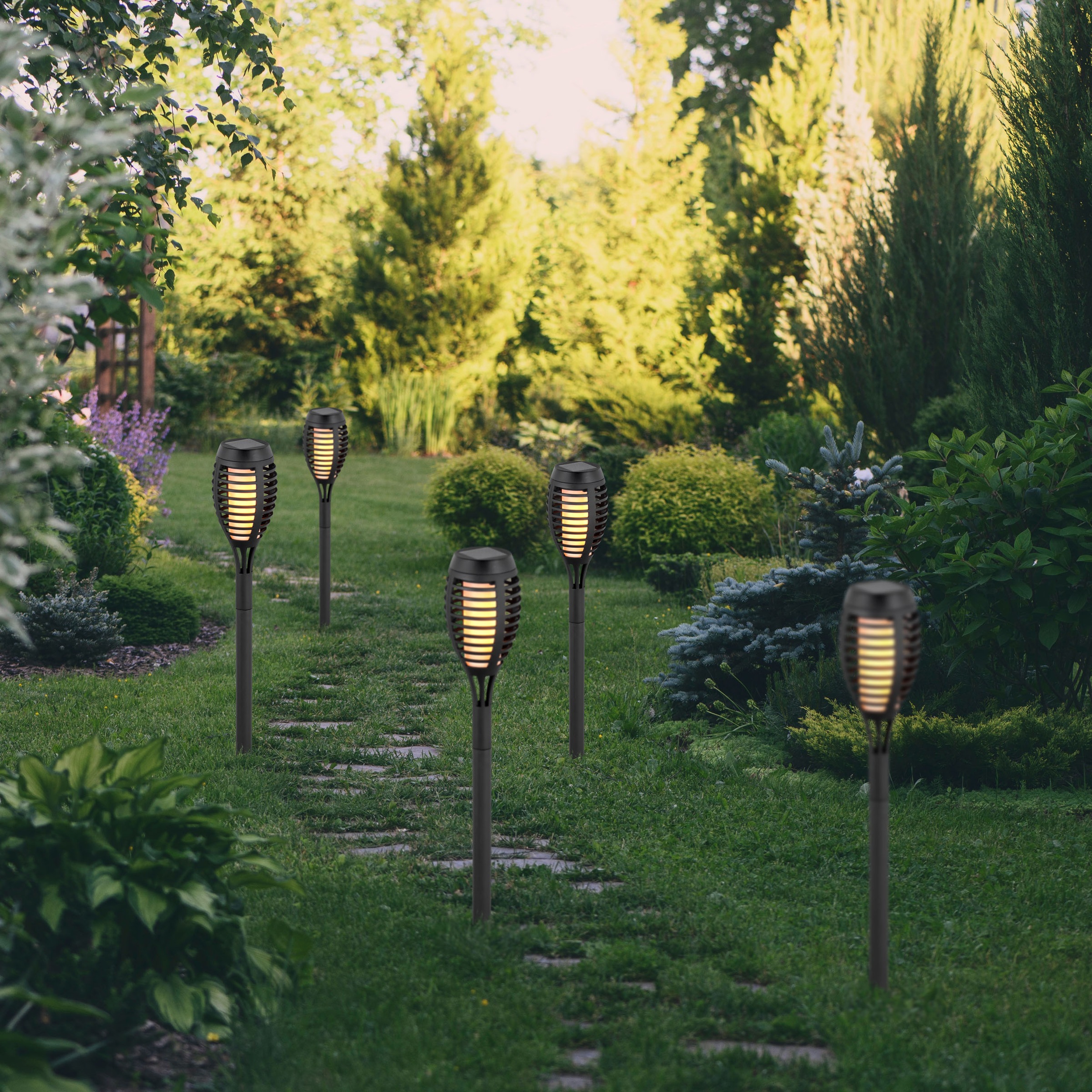 näve LED Solarleuchte "Fanilo", 5 flammig, Leuchtmittel LED-Modul  LED fest günstig online kaufen