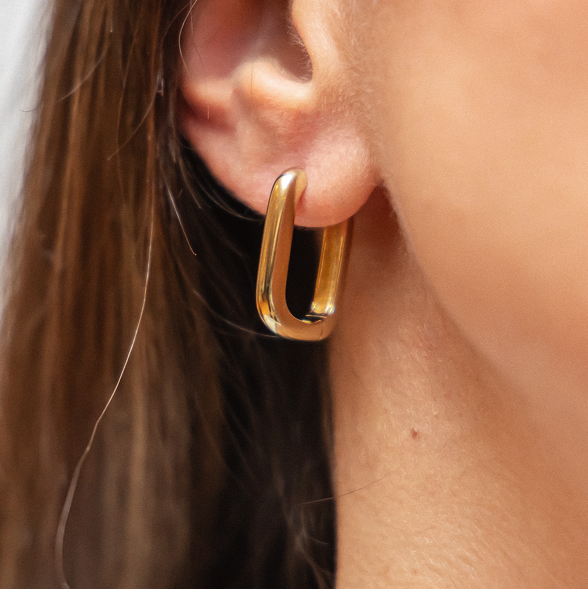 Paar Celesta Hoops Yellow Gold One-Size 3