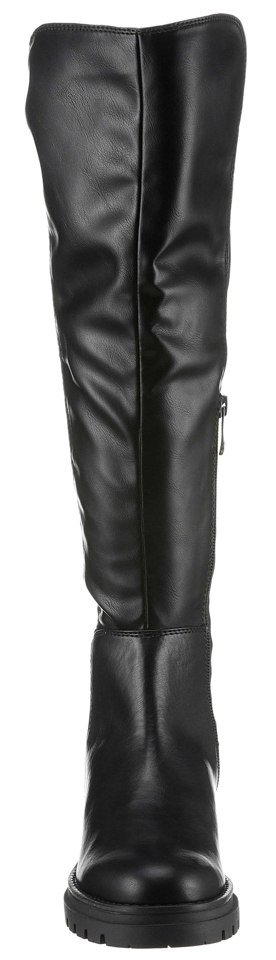 MARCO TOZZI Overkneestiefel »TRENTINO«, Blockabsatz, Herbstmode, Flats, mit Feel Me-Ausstattung