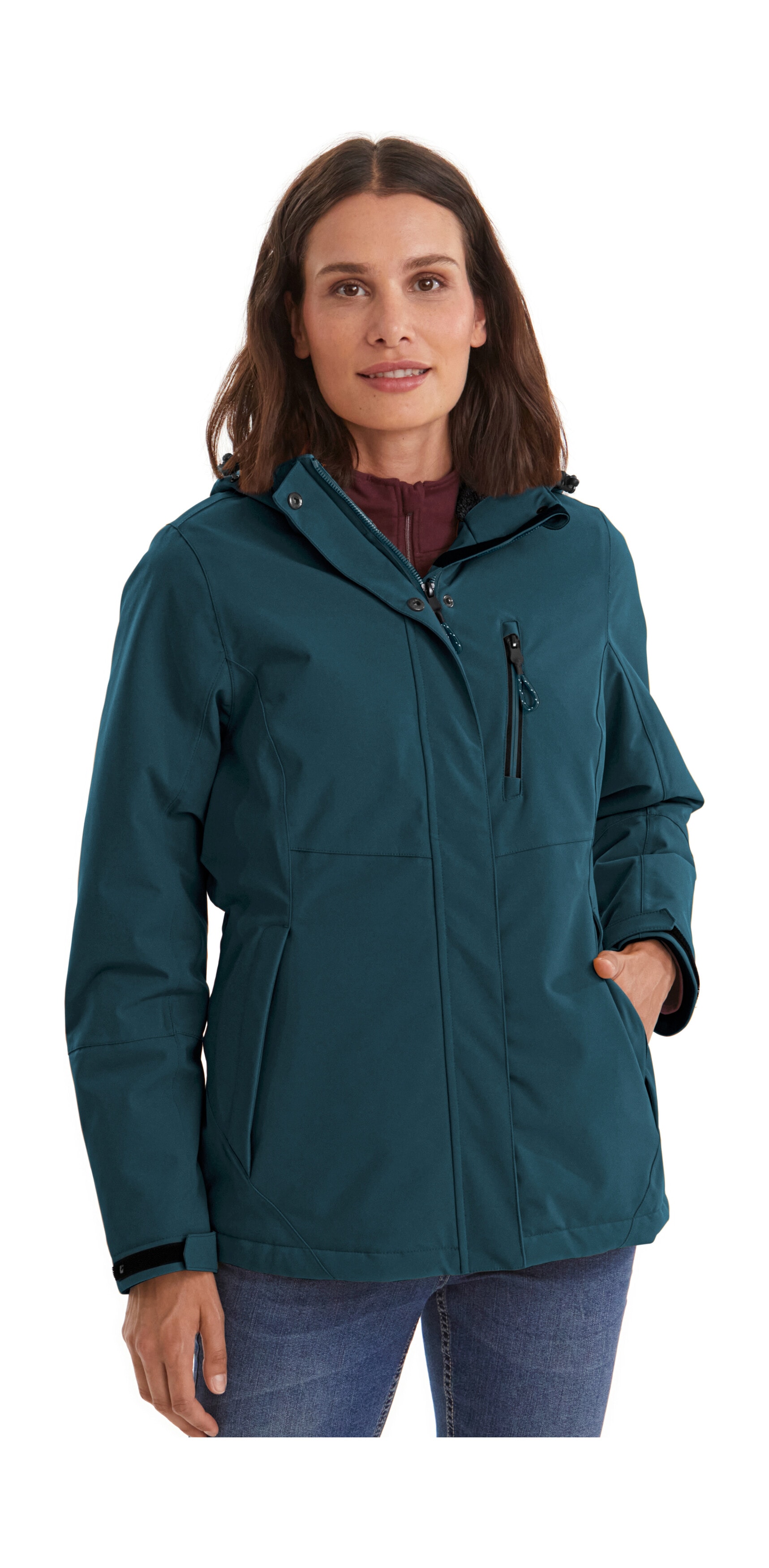 Killtec Outdoorjacke "KOW 140 WMN JCKT" Wasserdichte Damenjacke, atmungsaktiv, abnehmbare Kapuze