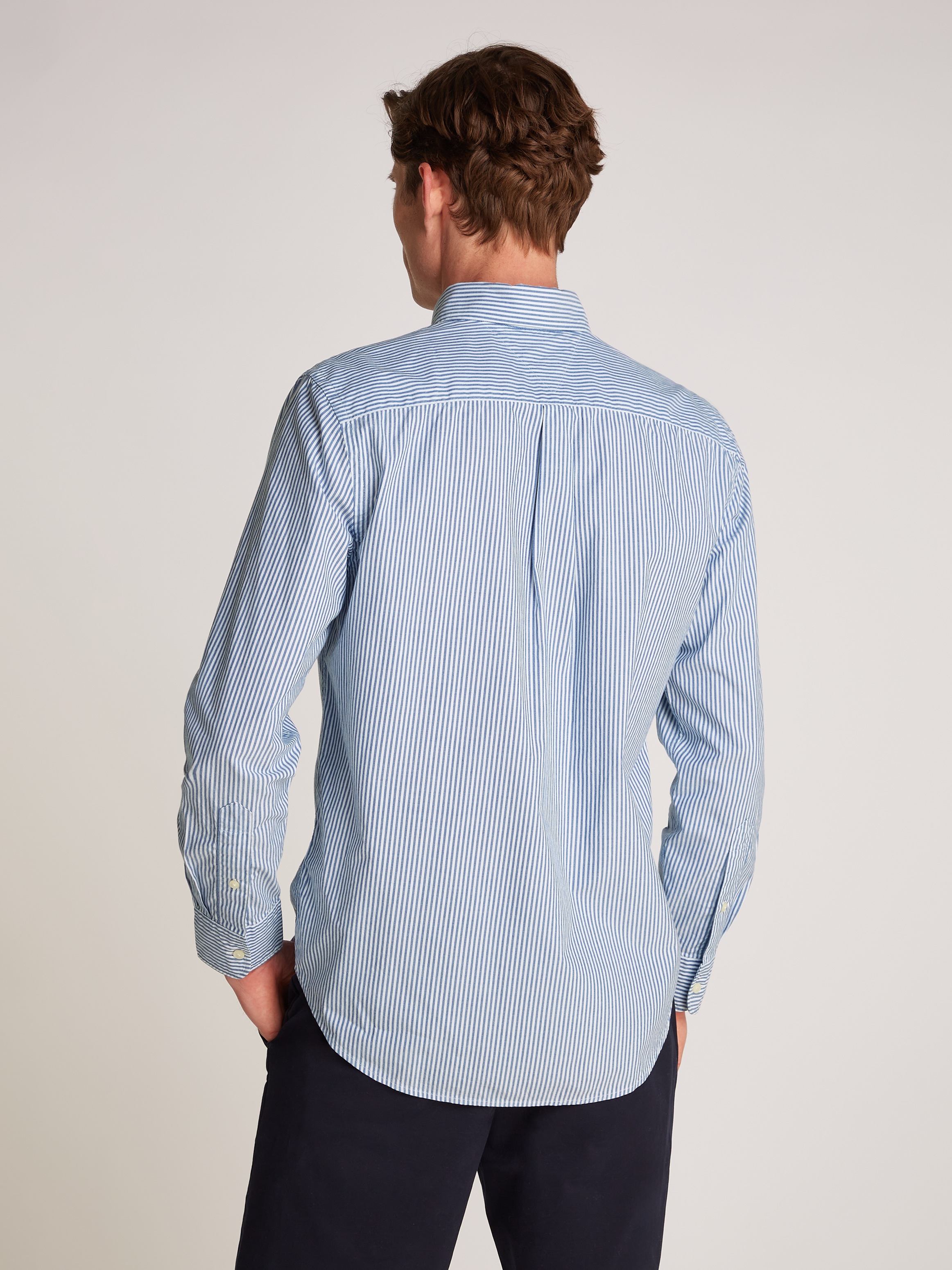 Tommy Hilfiger Langarmhemd »FLEX POPLIN CLASSIC STP RF SHIRT«, mit Sreifenmuster
