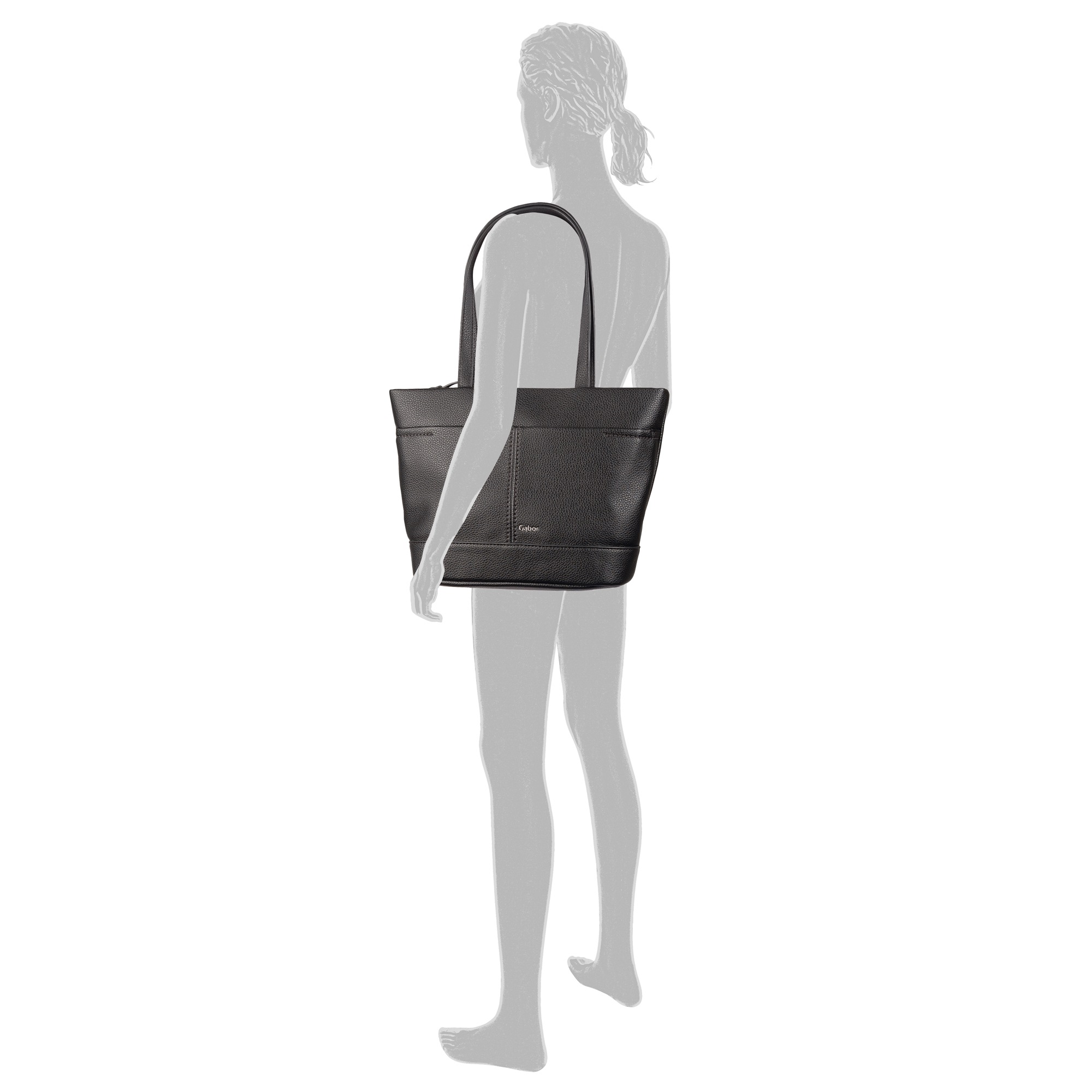 Gabor Shopper "Lenea" aus recyceltem Polyurethan mit dekorativen Ziernähten günstig online kaufen