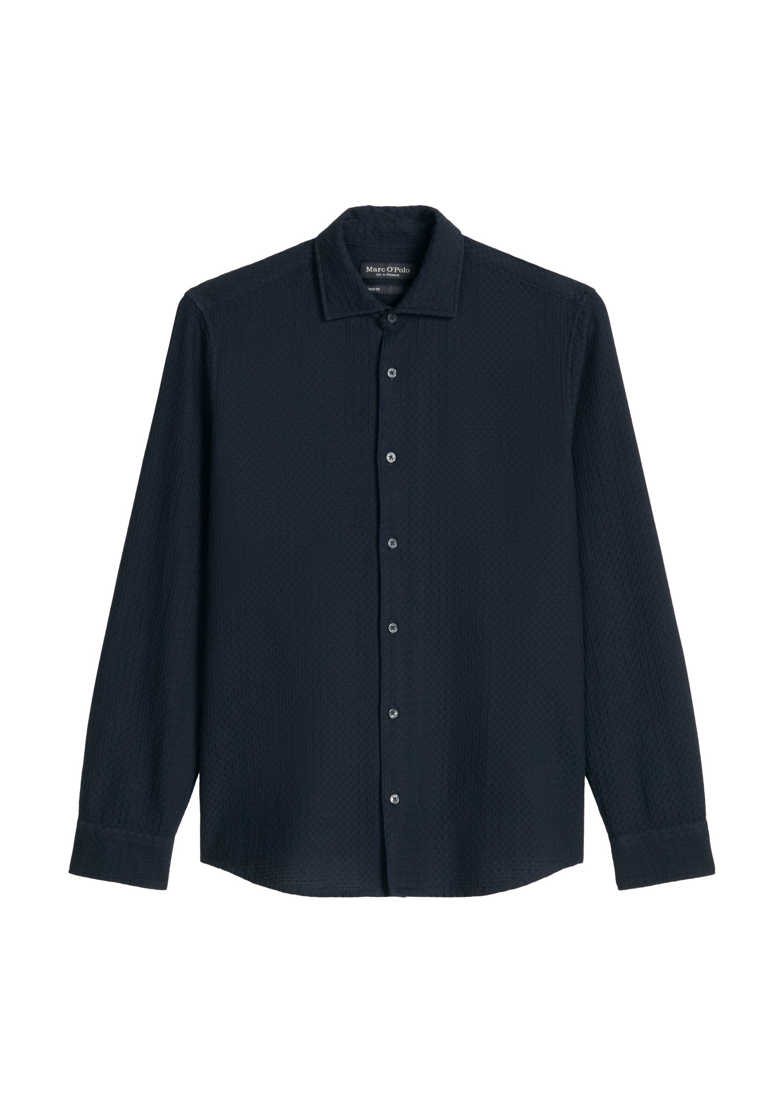Marc O'Polo Langarmhemd »aus strukturierter Bio-Baumwolle«