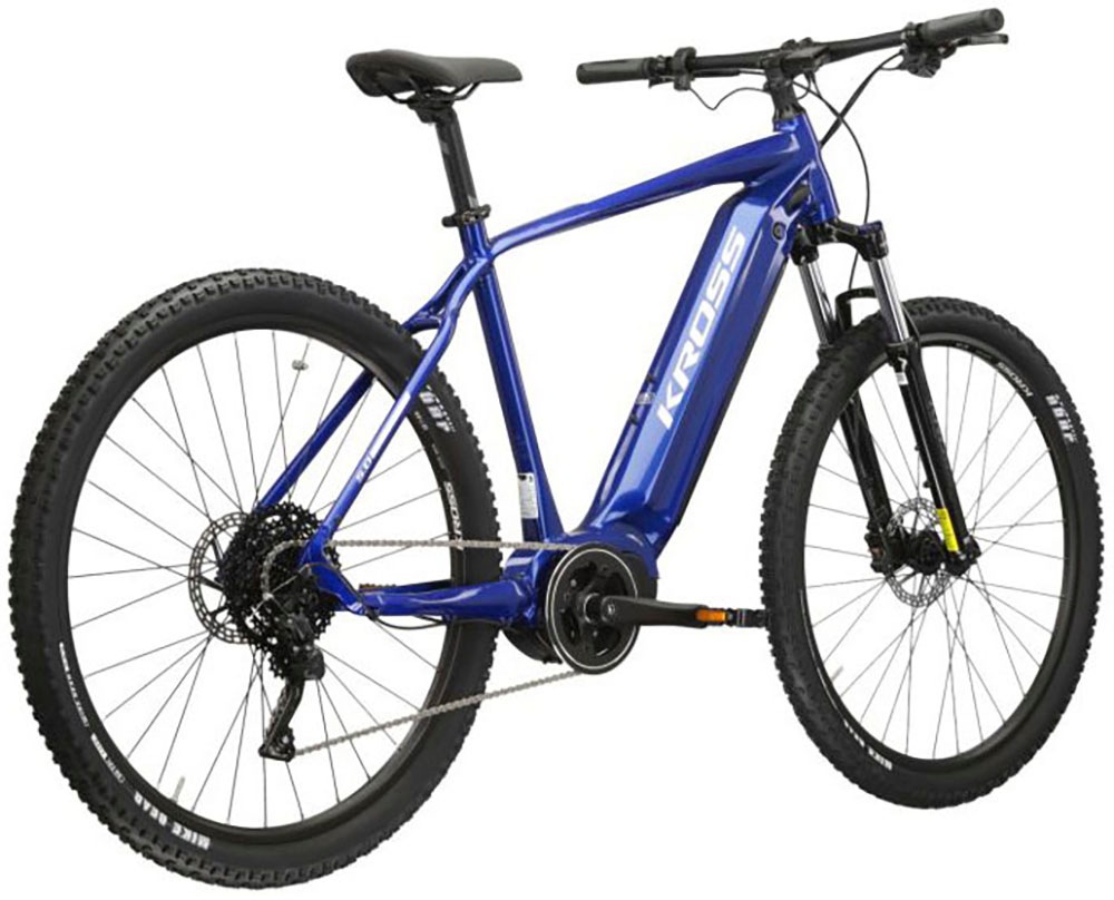 Kross E-Bike »E-MTB Hexagon Boost 5.0 29 Zoll blau«, 9 Gang, microSHIFT, ADVENT M6195, Mittelmotor 250 W