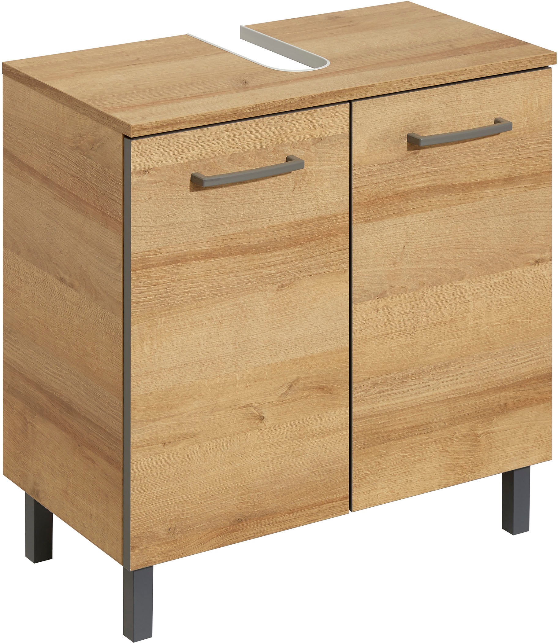 Saphir Badmöbel-Set »Quickset 919 5-teilig, Waschbeckenunterschrank mit LED-Spiegel«, (5 St.), Hochschrank, Unterschrank, Hängeschrank, inkl. Türdämpfer, 6 Türen