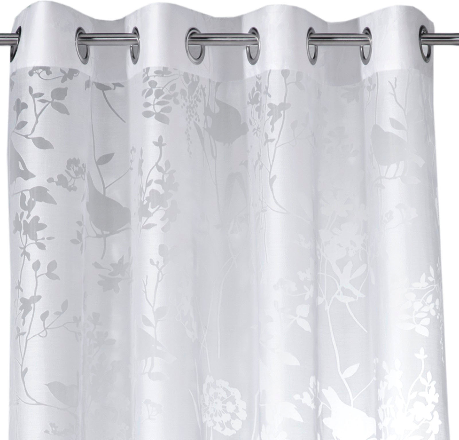 Weckbrodt Vorhang "Shorty" Ösen 1 Stk. tlg. Ausbrenner, Allover,transparent günstig online kaufen