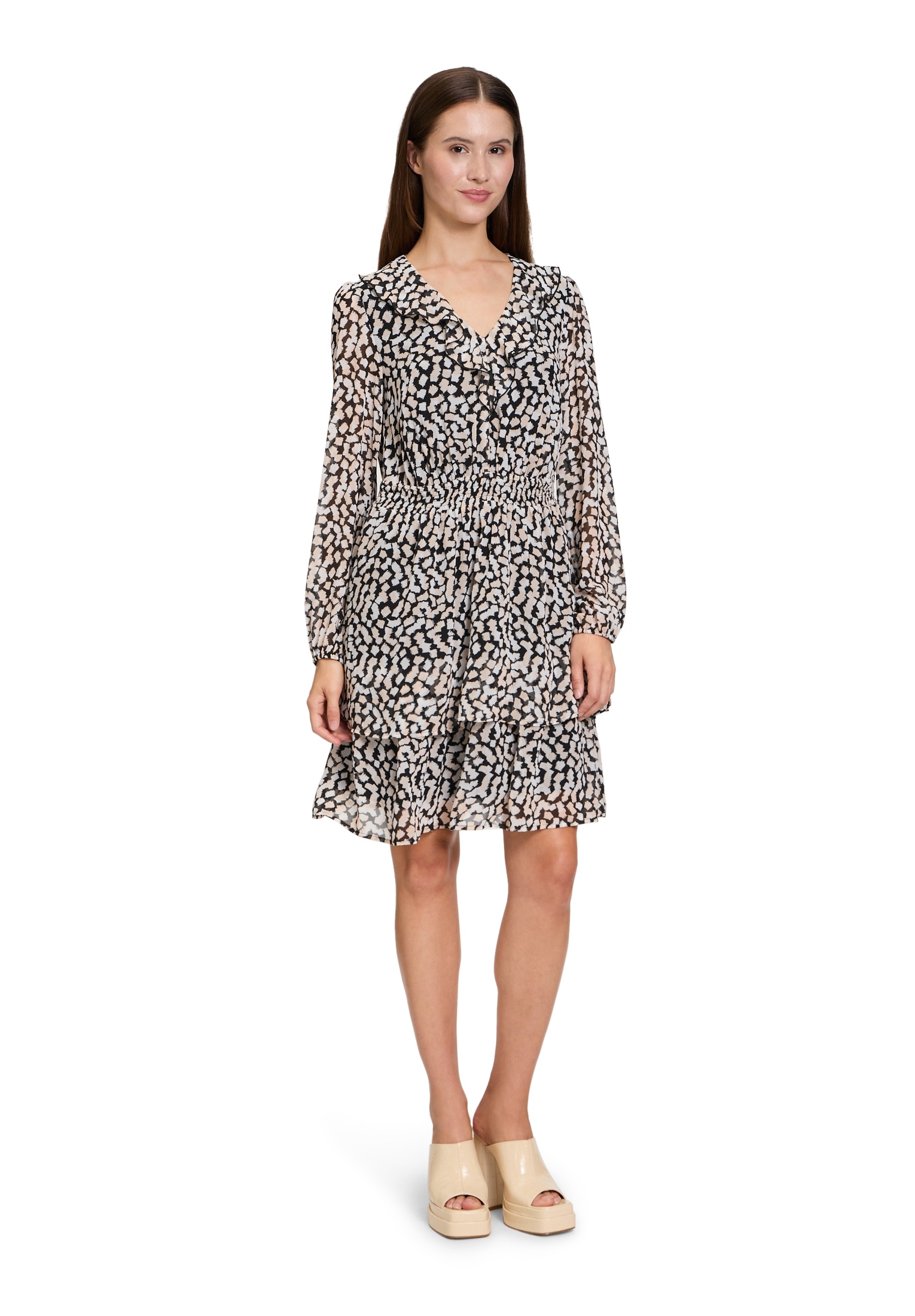 Cartoon Chiffonkleid »Cartoon Chiffonkleid mit Stufen«, Form