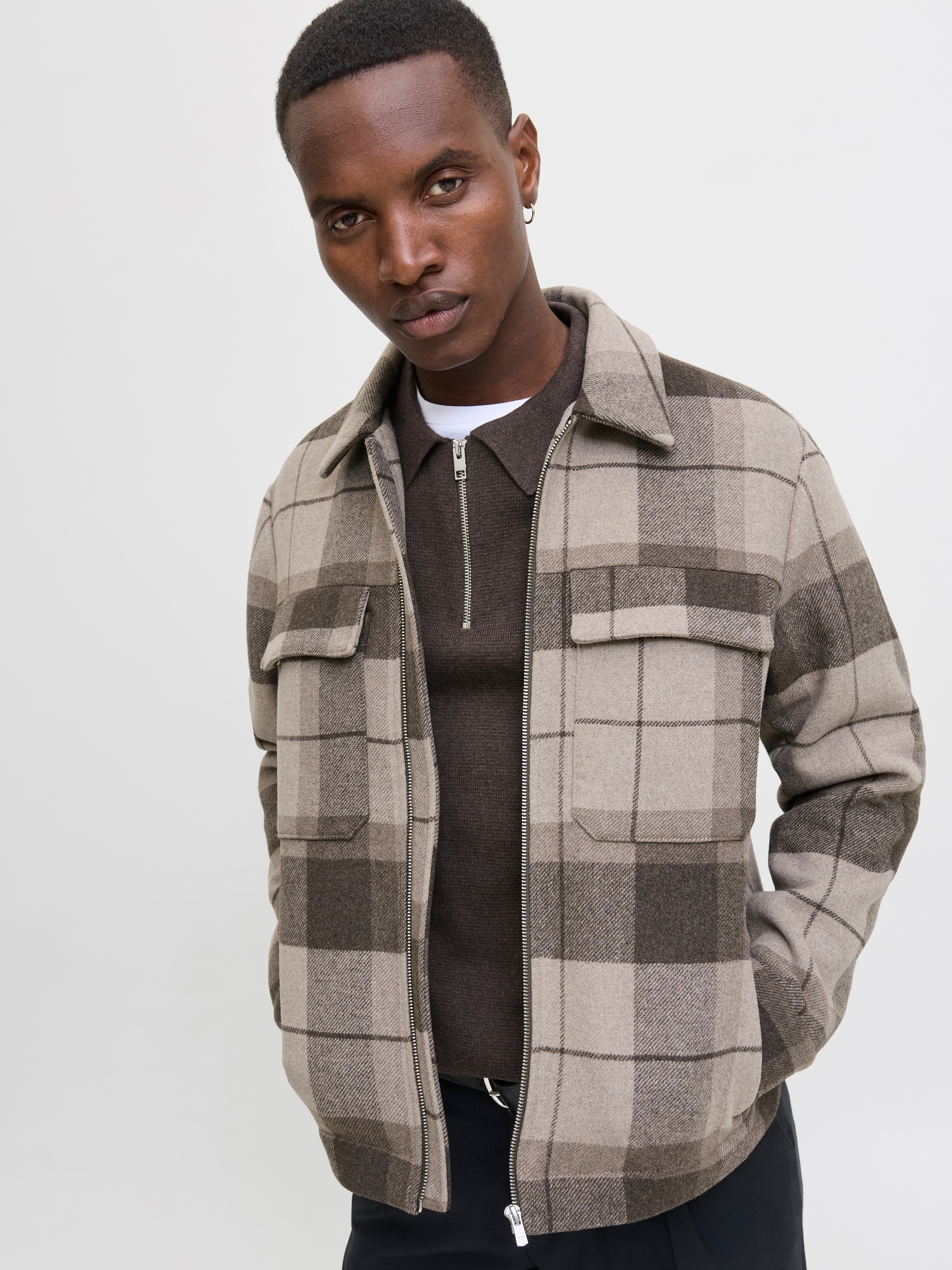 Jack & Jones Wolljacke »JPRCCRUSSEL WOOL BLEND JACKET SN« ohne Kapuze