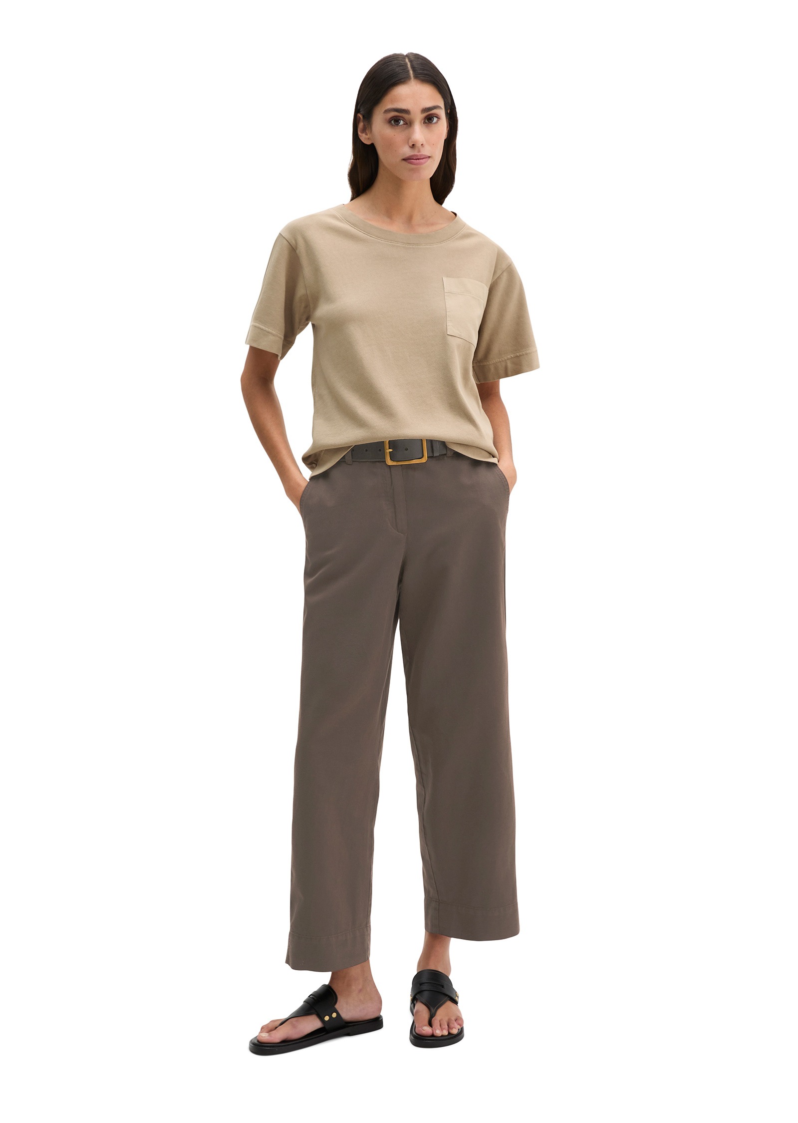 Marc O'Polo T-Shirt »mit aufgesetzter Satin-Tasche«