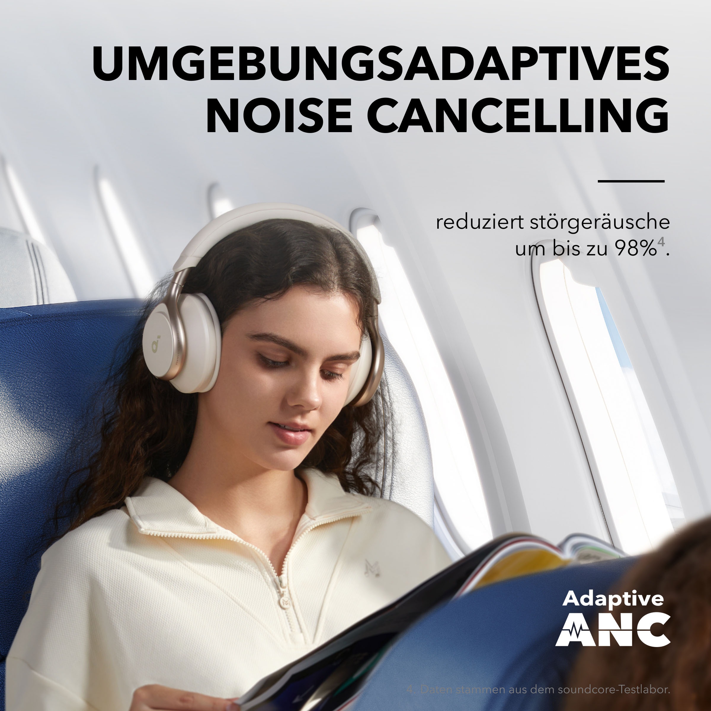 Anker wireless Kopfhörer »soundcore Space One« Bluetooth Active Noise Cancelling (ANC) | Geräuschisolierung