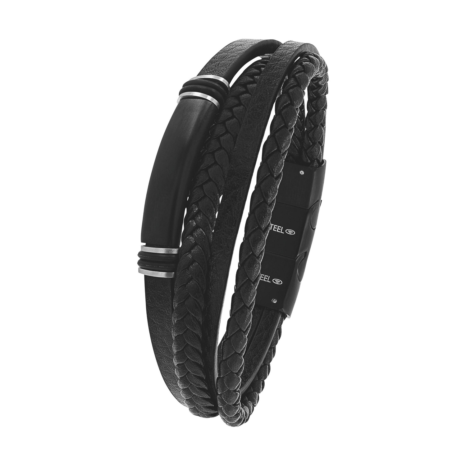 TOM TAILOR Armband »Schmuck Geschenk Edelstahl Leder Kautschuk«