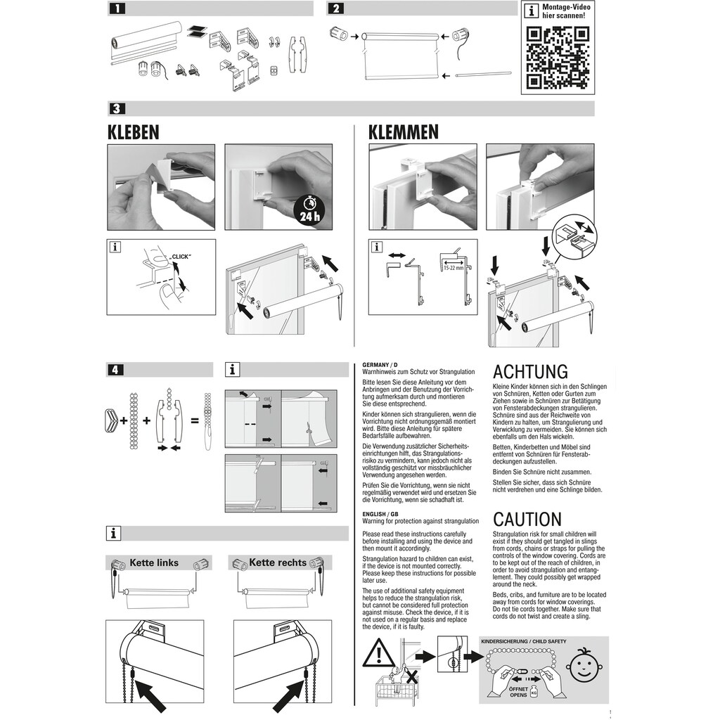 GARDINIA Seitenzugrollo »EASYFIX Rollo Dekor Jahreszeiten«, Lichtschutz, ohne Bohren