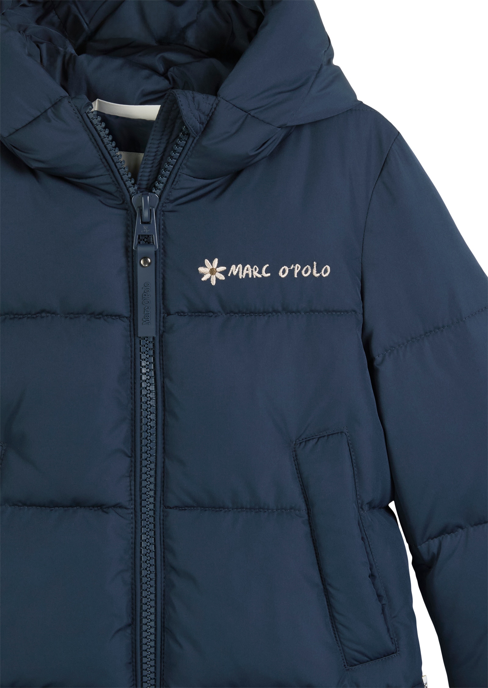 Marc O'Polo Outdoorjacke »mit extra Länge«, mit Kapuze