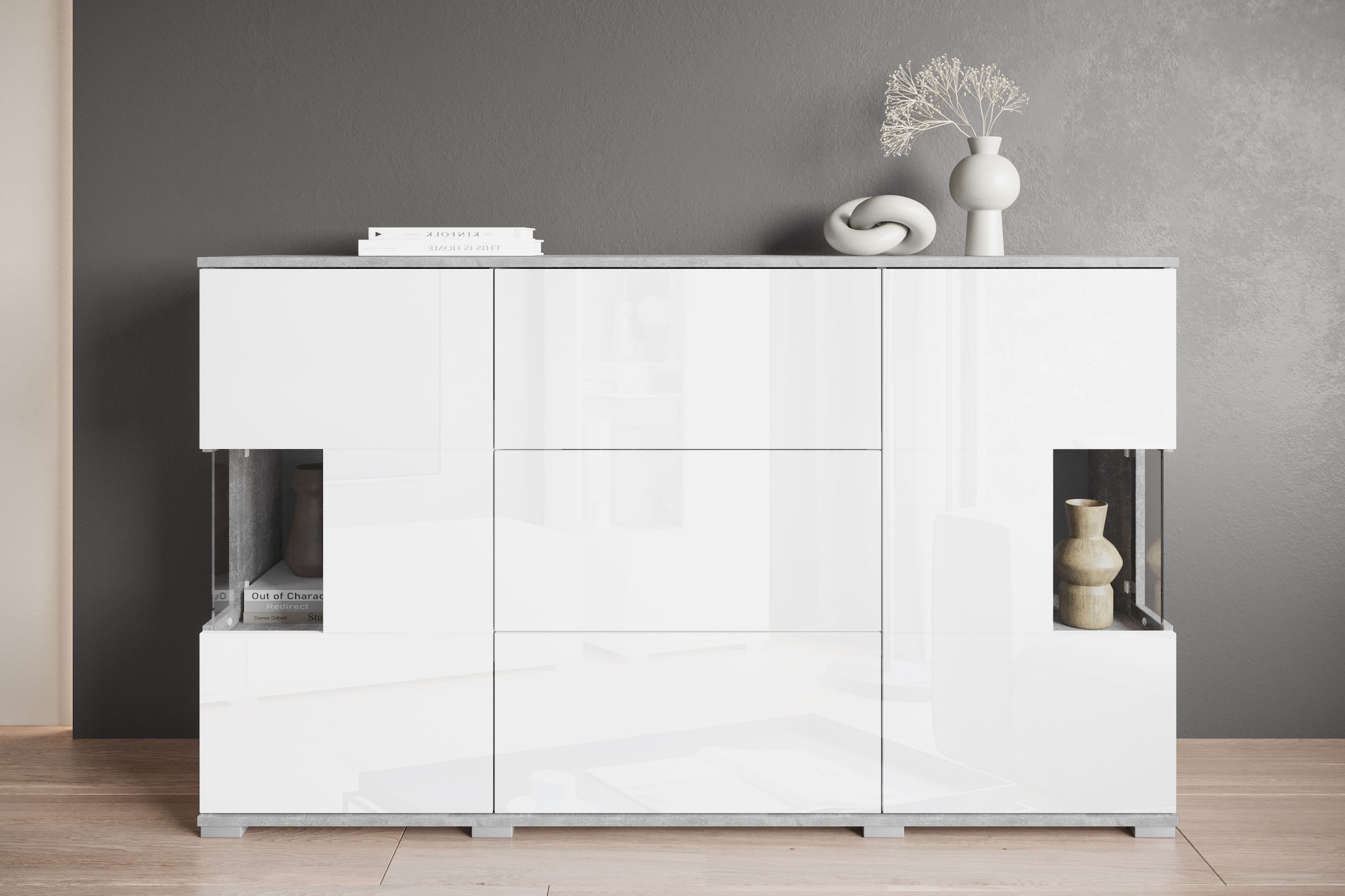 INOSIGN Sideboard "Kenia", (1 St.), Sideboard mit 3 Schubladen, 6 Fächern, günstig online kaufen