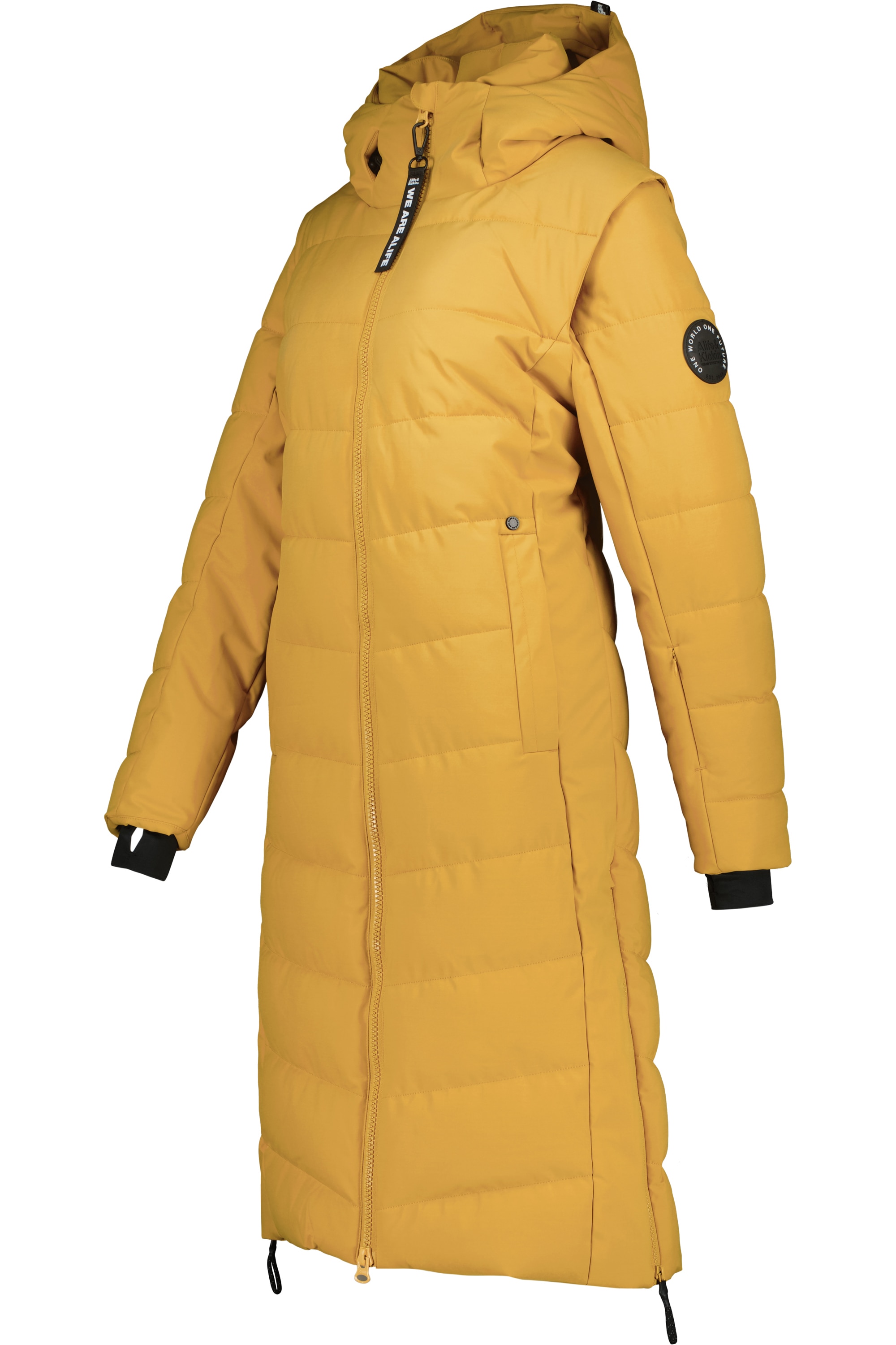 Alife & Kickin Steppjacke »Damen NellyAK A«, mit Kapuze, Mantel & Weste in einem, mit abnehmbaren Ärmeln in schmaler Passform