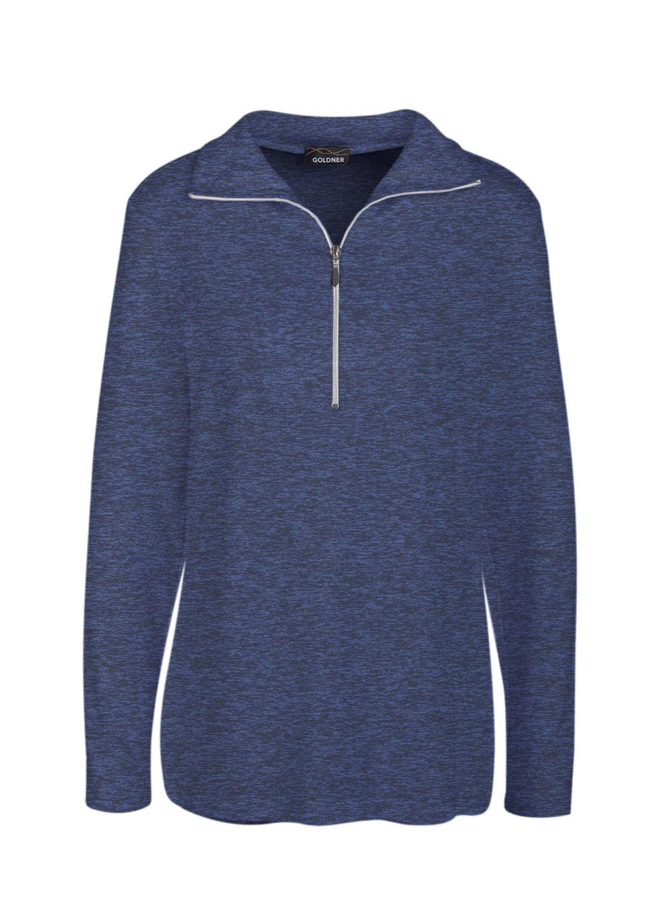 GOLDNER Longpullover "Kurzgröße Flauschiges Troyer- Shirt" Flauschig angera günstig online kaufen