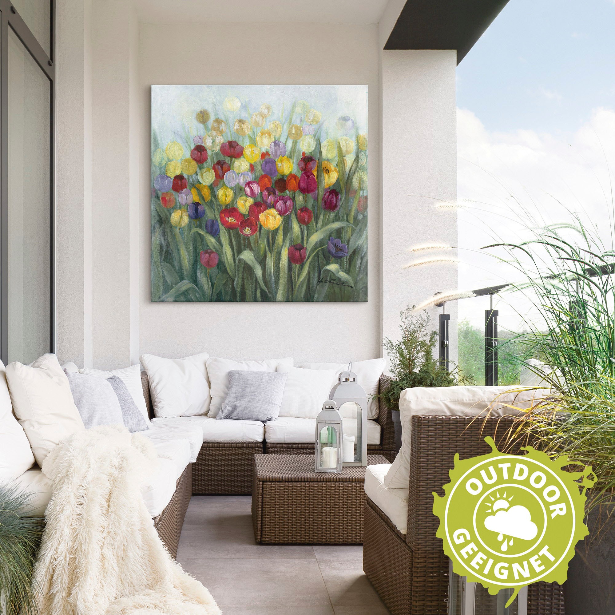 Artland Wandbild »Tulpenwiese II«, Blumenwiese, (1 St.), als Alubild, Outdoorbild, Leinwandbild, Poster in verschied. Größen