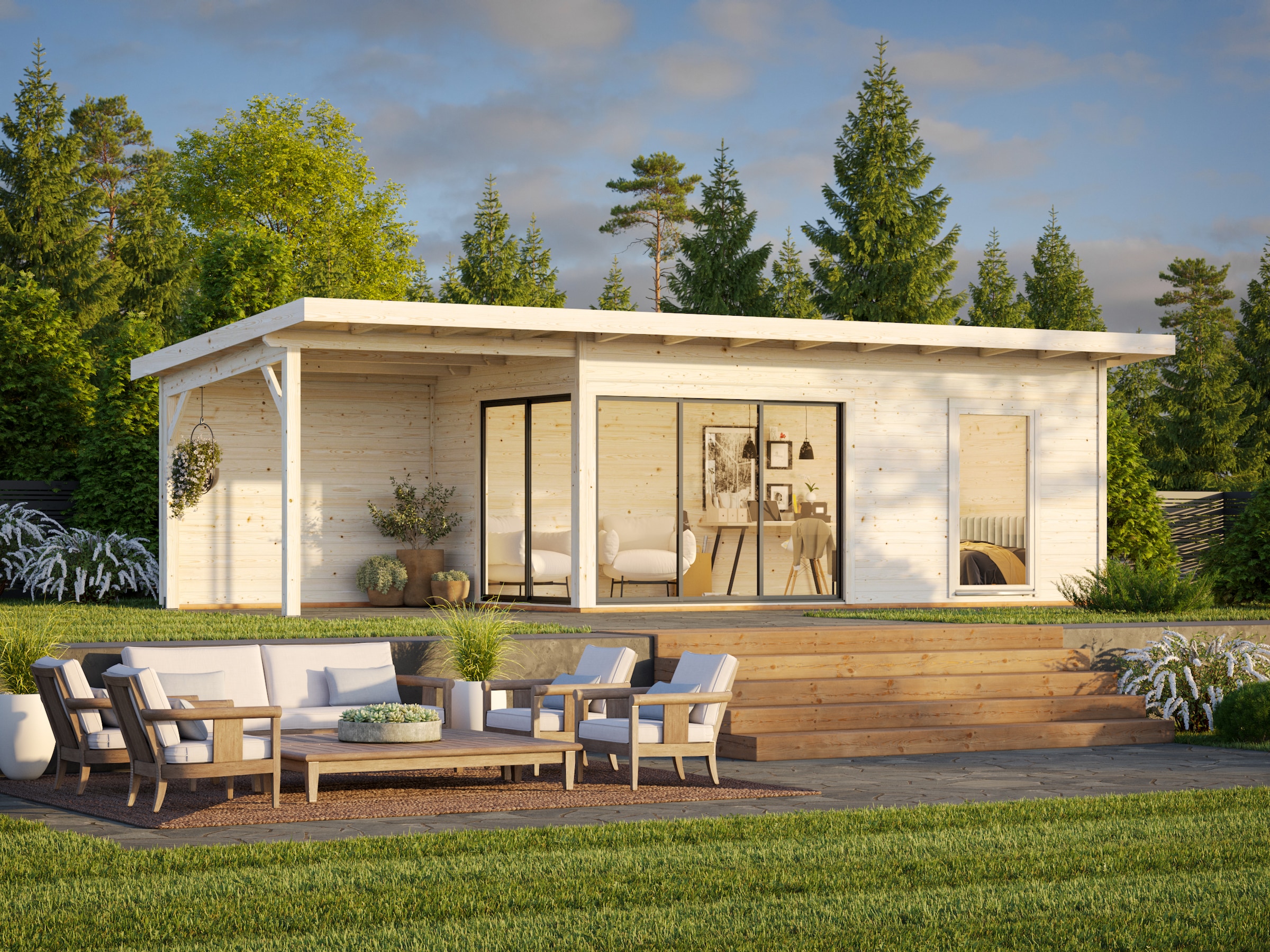 Palmako Gartenhaus »Andrea 17,1+7,9 m², Slide«