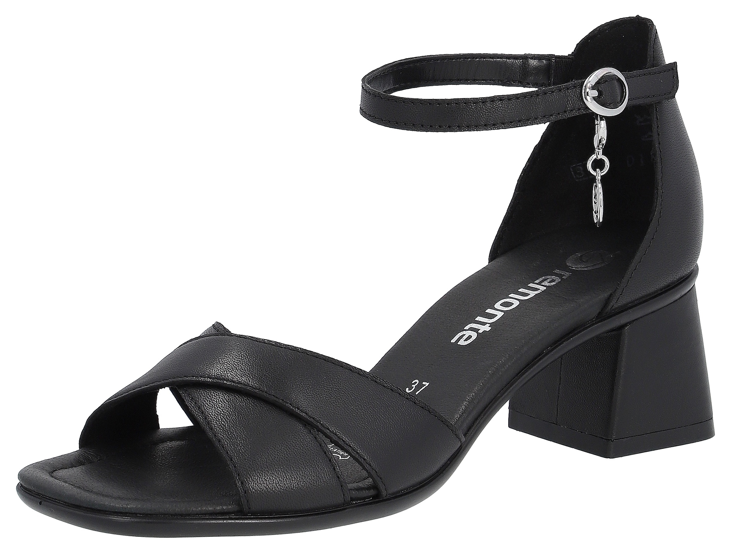 Remonte Sandalette, Sommerschuh, Sandale, Blockabsatz, Abendschuh, mit Klettverschluss