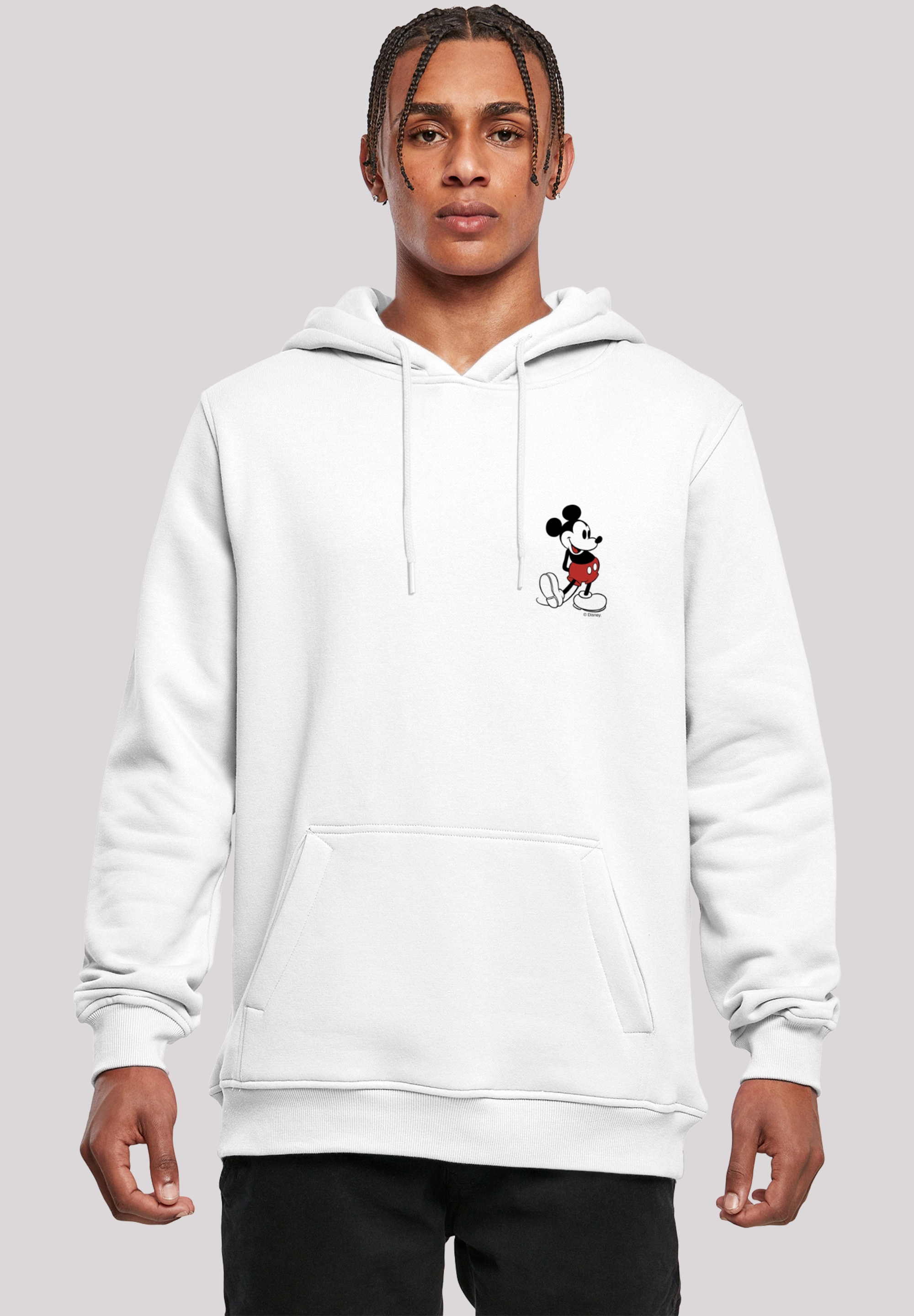 F4NT4STIC Sweatshirt »Disney Mickey Mouse Kickin Retro Pocket«, Herren,Premium Merch,Slim-Fit,Kapuzenpullover,Bedruckt