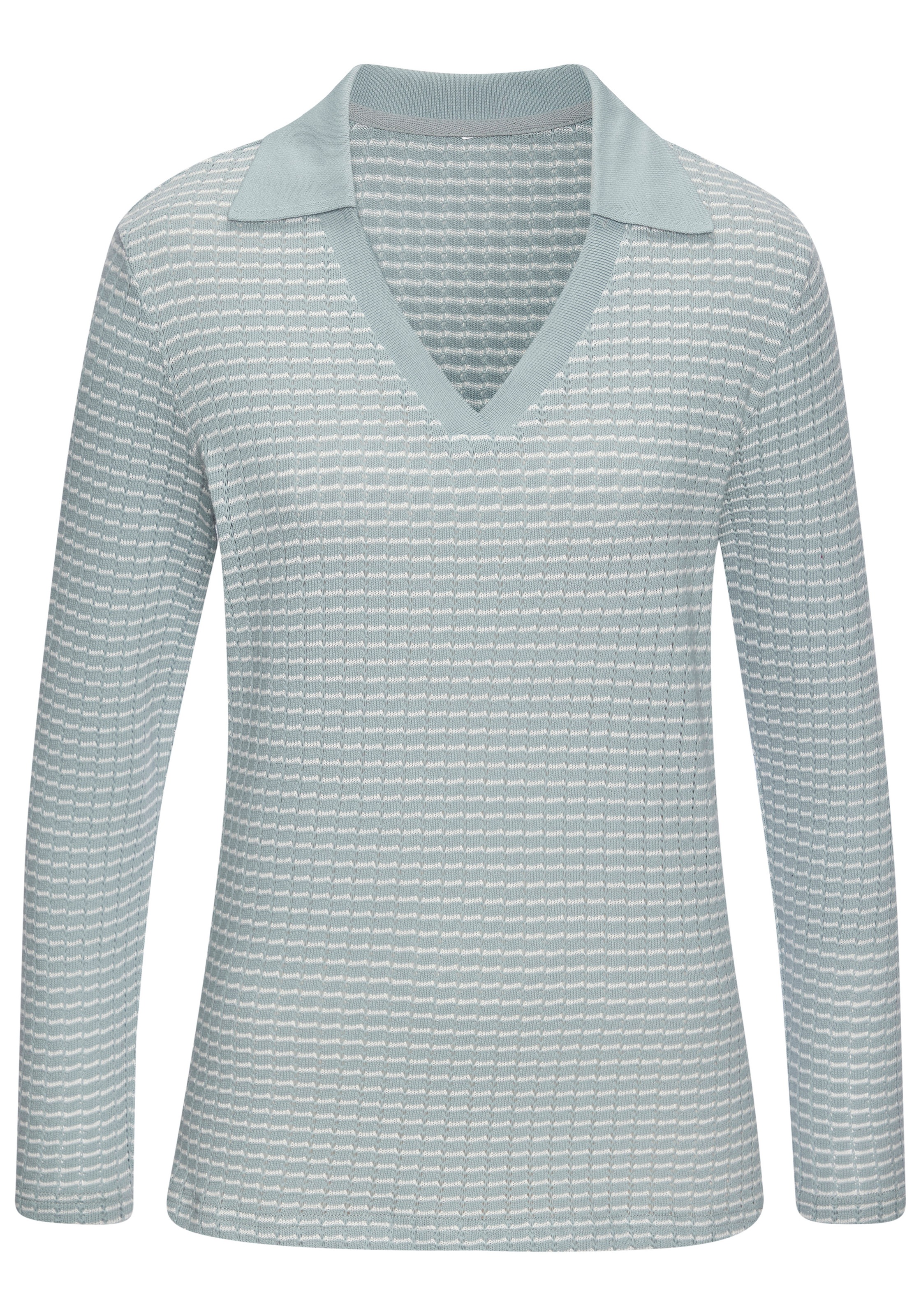 Vivance Langarm-Poloshirt "aus strukturierter Strickqualität", schöne Stric günstig online kaufen