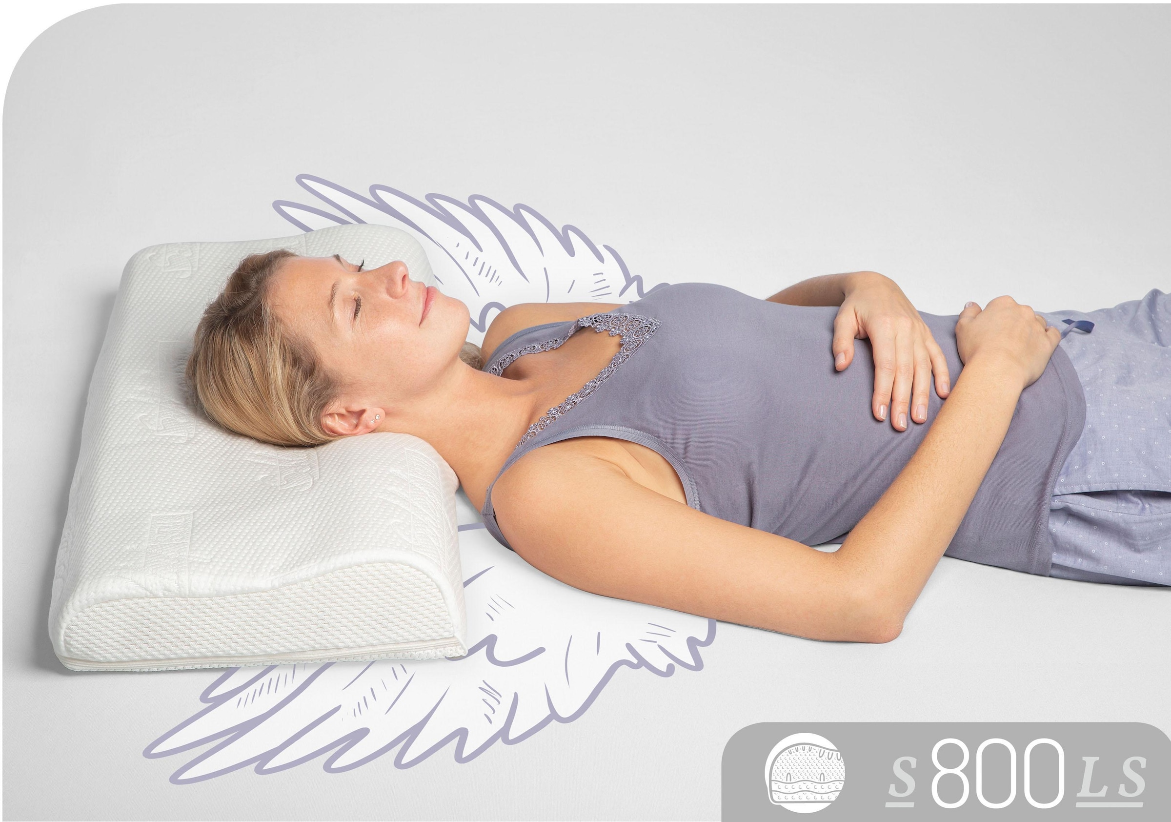 Schlafstil Nackenstützkissen "S800 LS" Füllung: Talalay Natur Latex Soft 1 günstig online kaufen