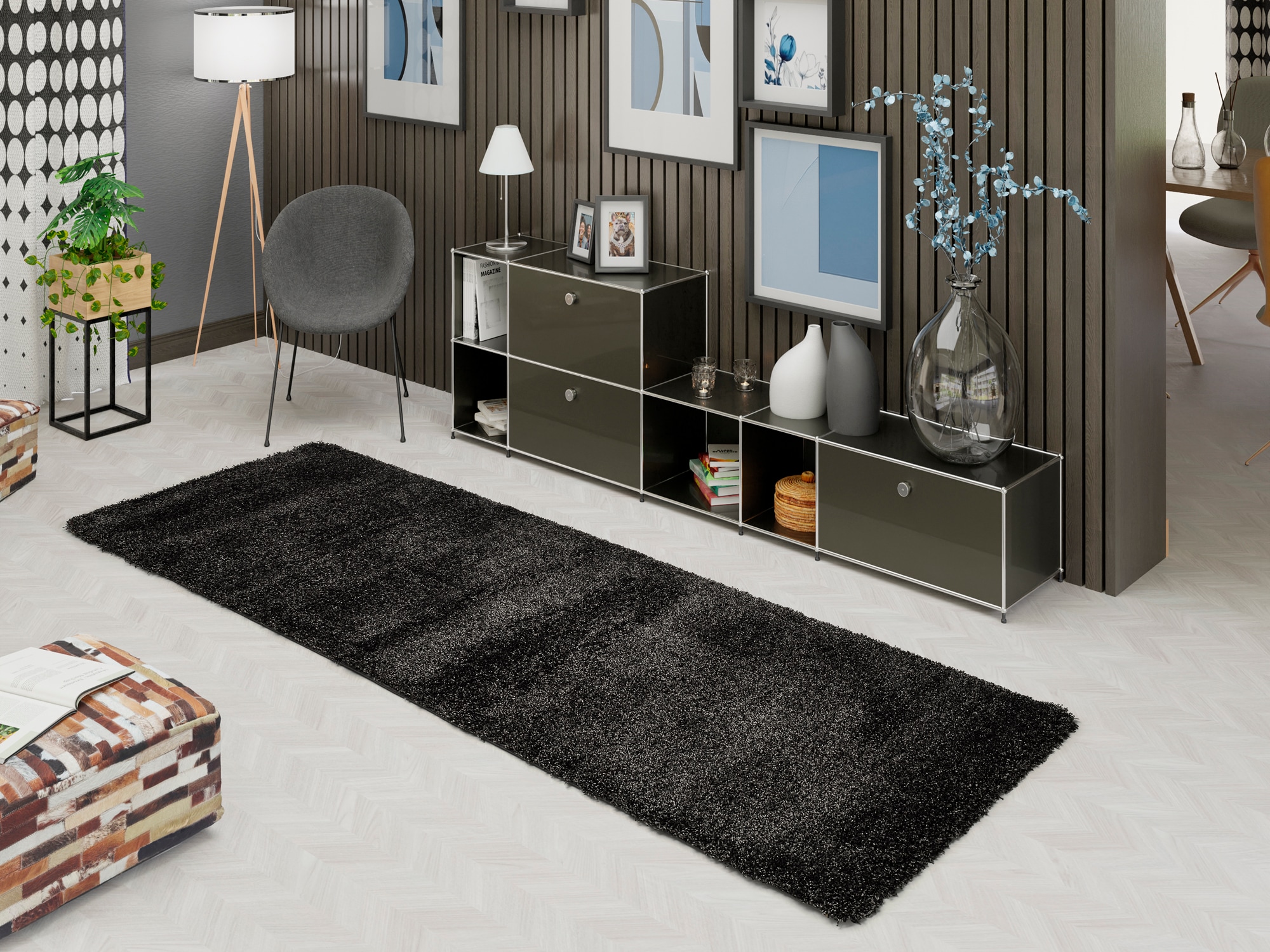 OCI DIE TEPPICHMARKE 1100000002199 "MONTIS" rechteckig 45 mm Höhe uni, Langflor, Shaggy, auch in rund, quadratisch und Läufer erhältlich