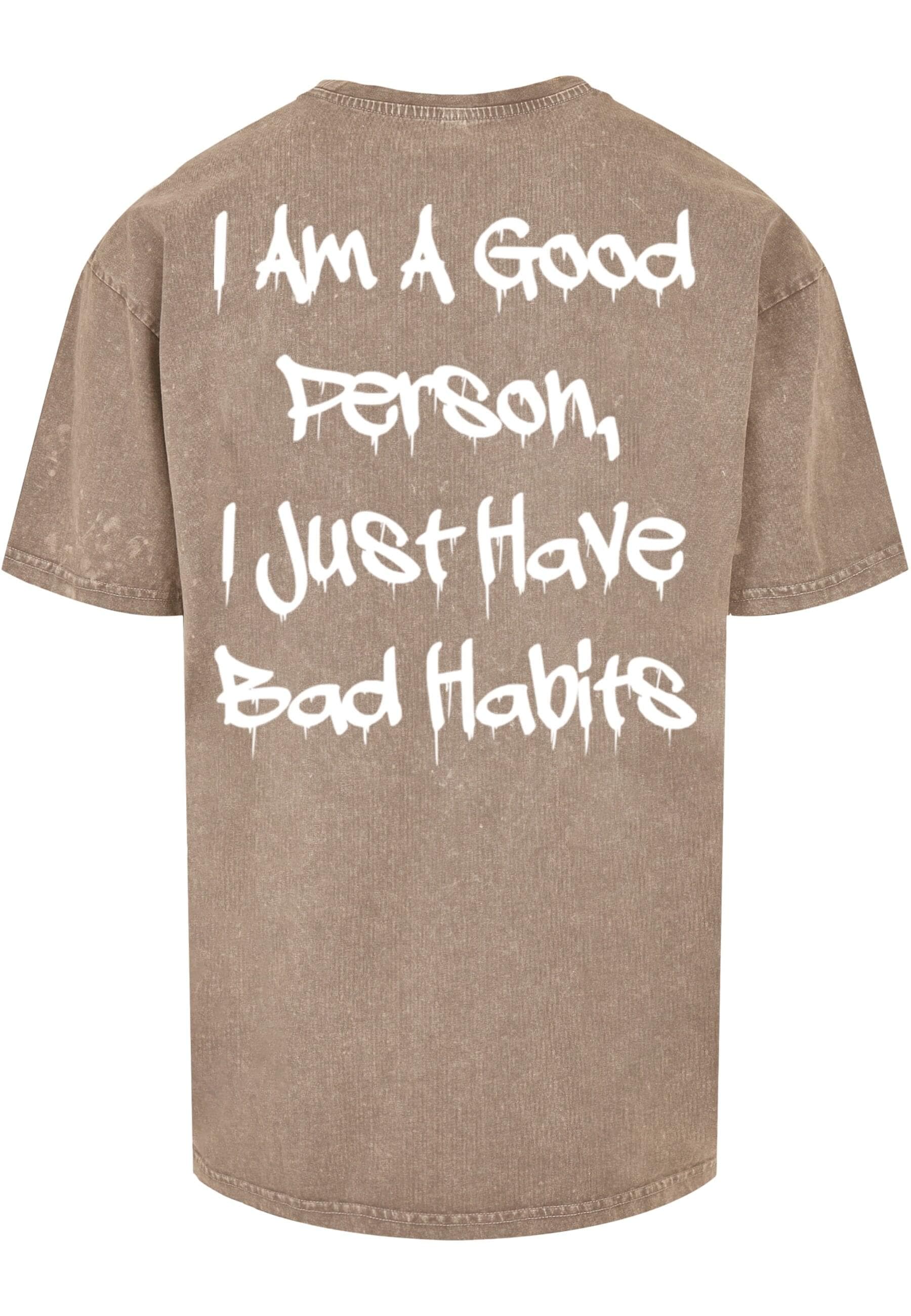 Merchcode T-Shirt "Merchcode Herren Bad Habits Acid Washed Heavy Oversized günstig online kaufen