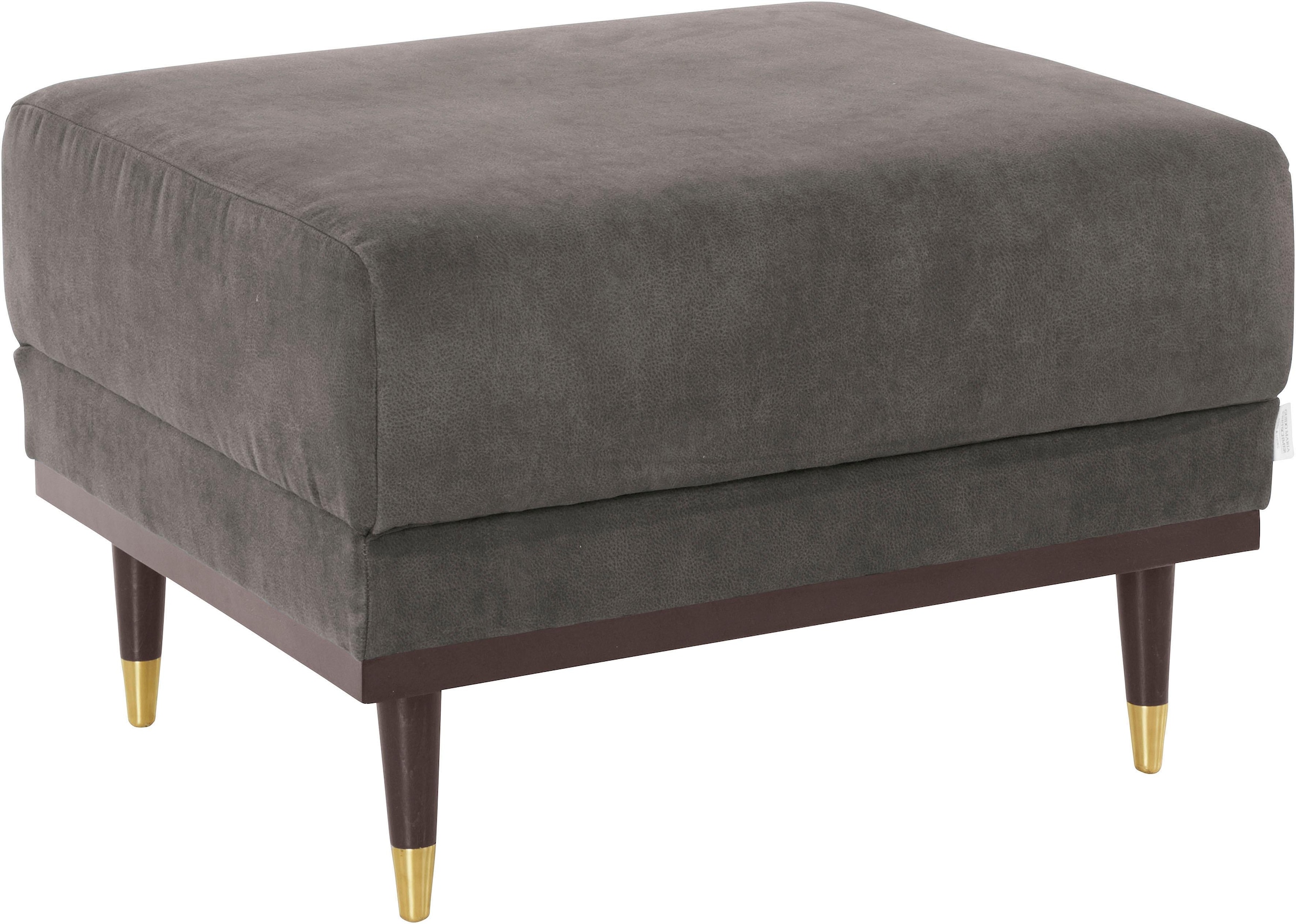 Guido Maria Kretschmer Home&Living Hocker »Chamby«, mit Holzrahmen unten