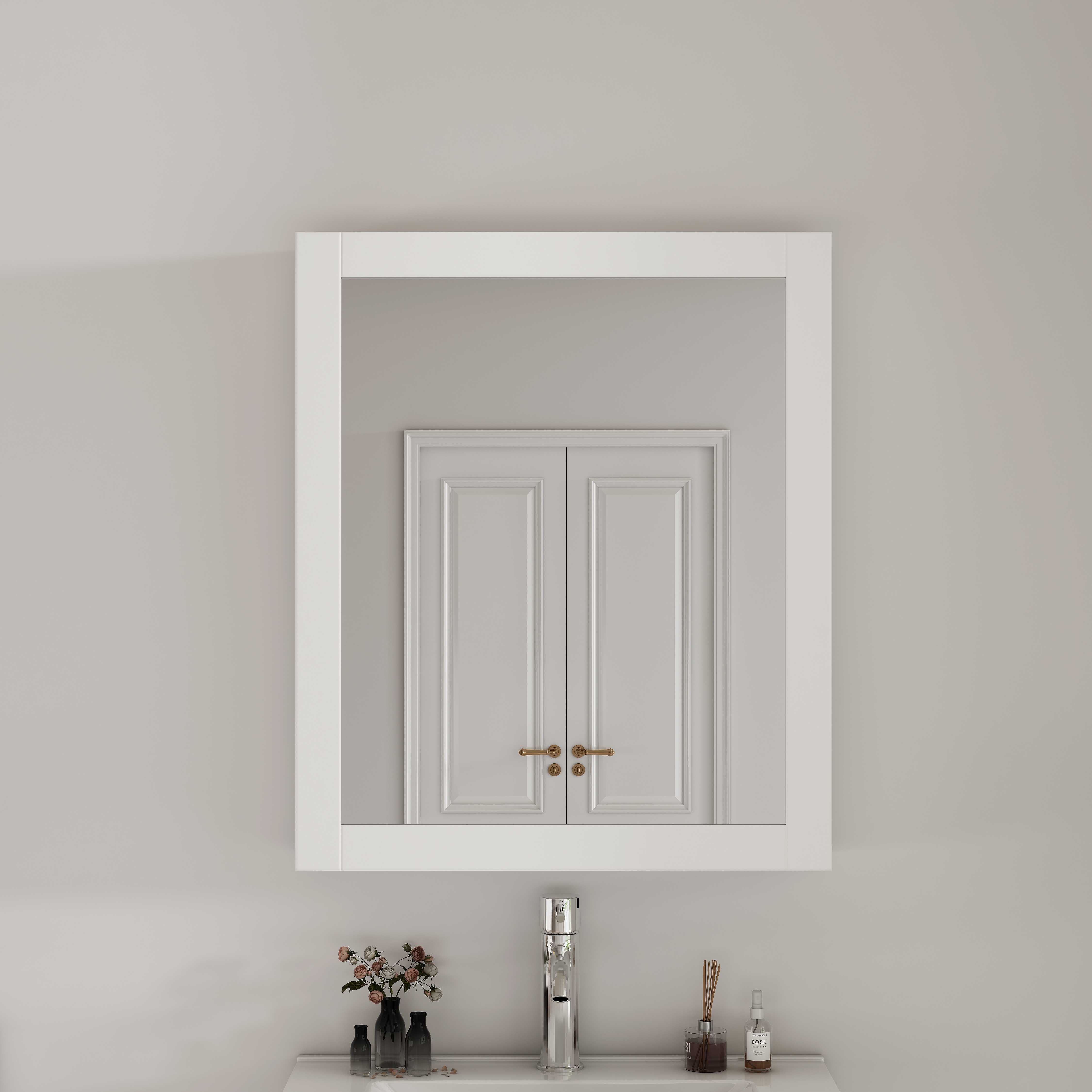 Thumbnail - welltime Spiegelschrank "AMSTERDAM" platzsparender Spiegelschrank mit individuell verstellbarem Regalboden