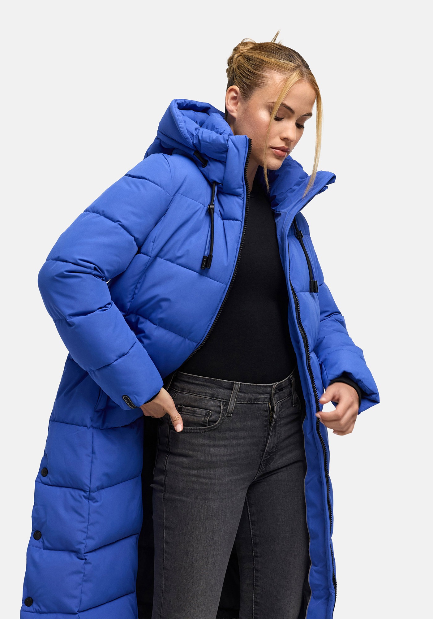 Marikoo Winterjacke »Nadeshikoo XIV« extra langer Winter Mantel gesteppt