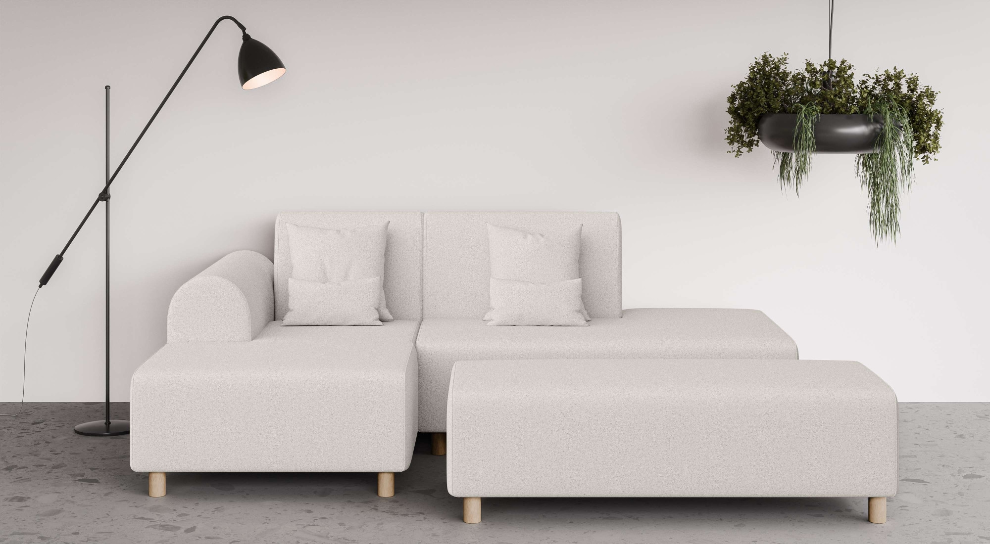 OTTO home Ecksofa "Suyala" L-Form mit Hocker günstig online kaufen