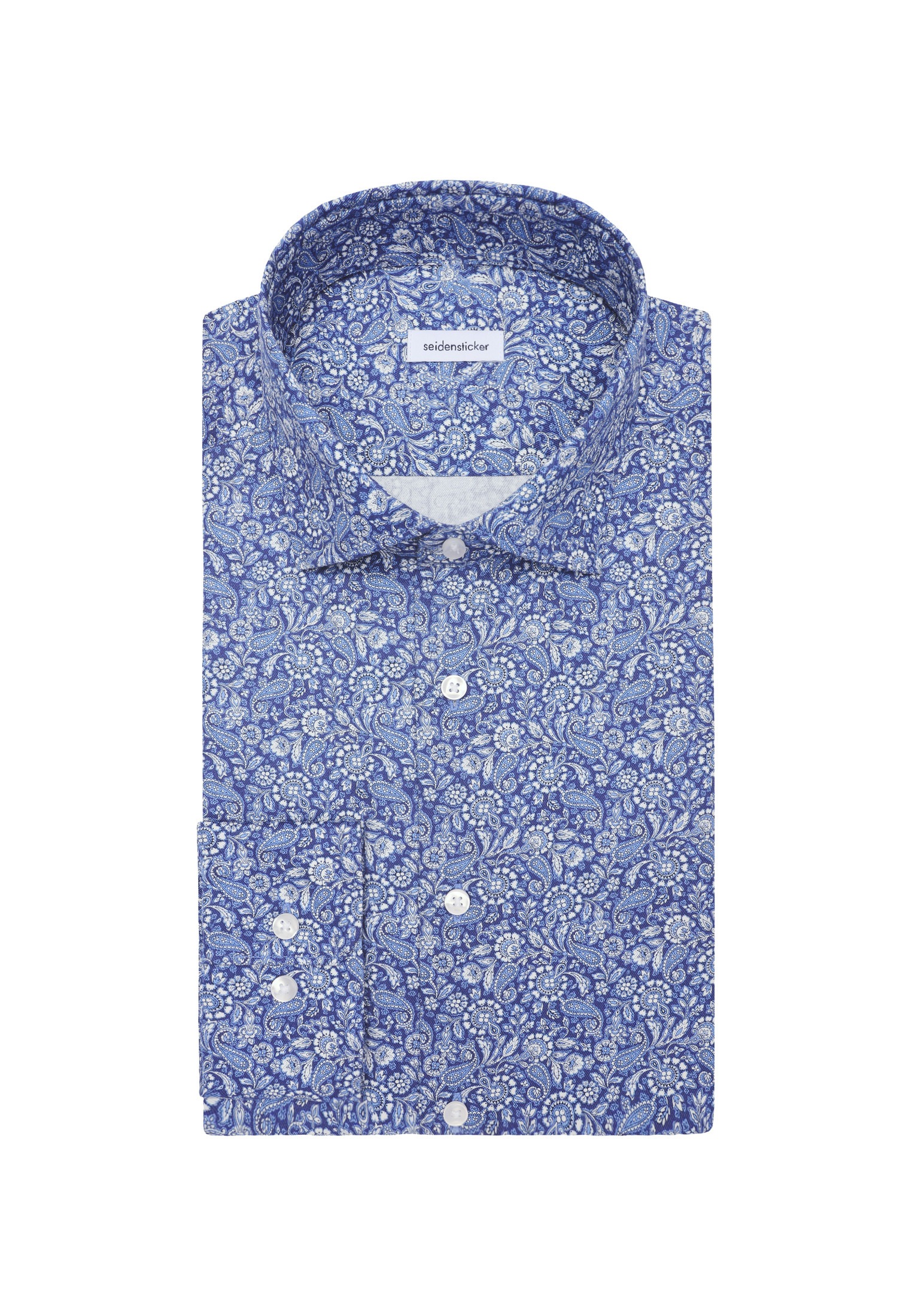 seidensticker Businesshemd »Schwarze Rose«, Regular 1/1 Kentkragen Paisley