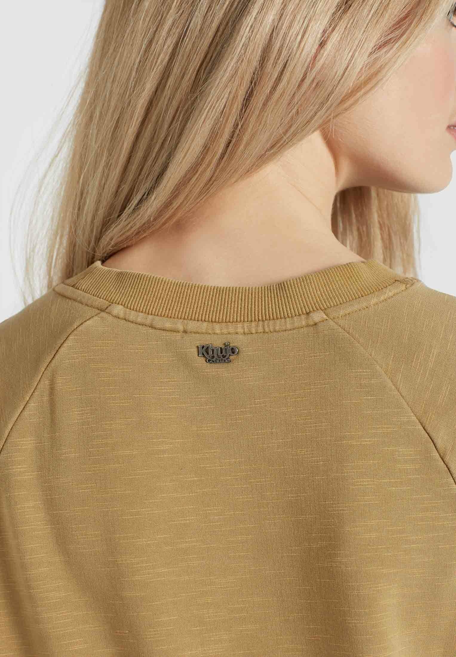 khujo Sweatshirt »SILICIA SMILE«, mit großem Print auf der Vorderseite
