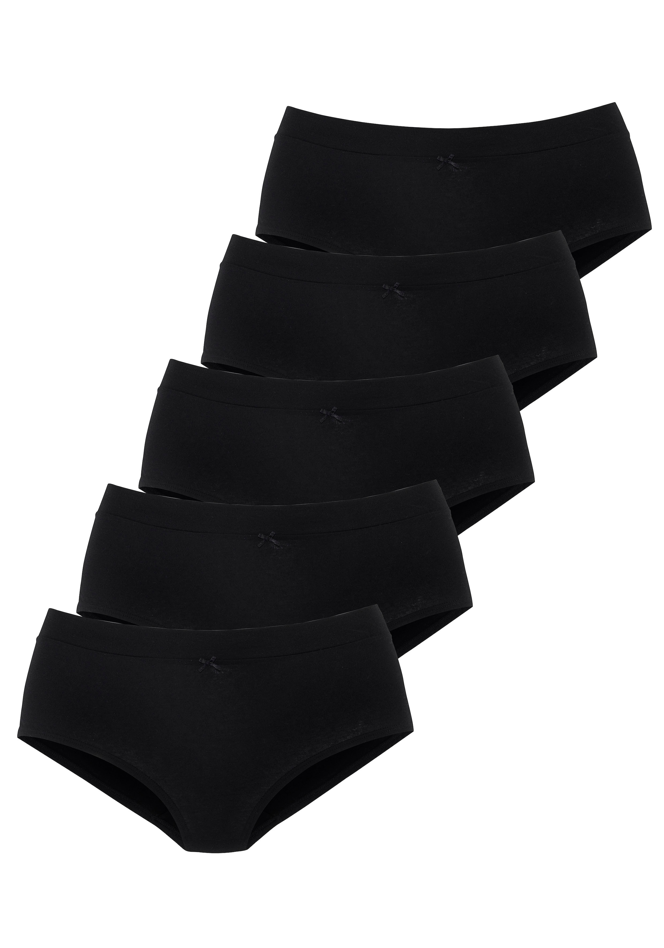 Vivance Taillenslip 5er-Pack, mit breitem Bündchen ohne zusätzliches Gummi