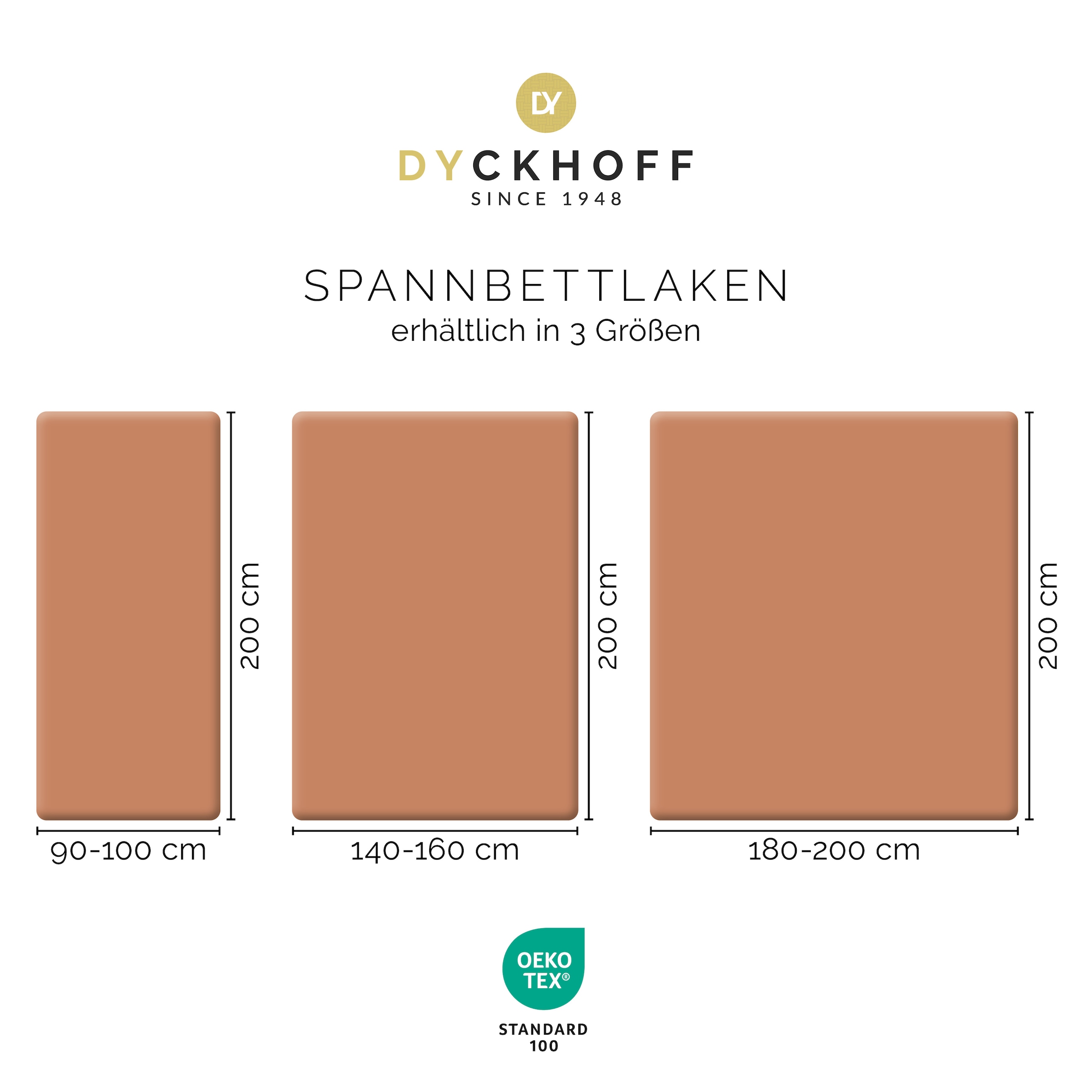 Dyckhoff Spannbettlaken »Uni« Angenehm weich, besonders flexibel, bis 25cm Matratzenhöhe