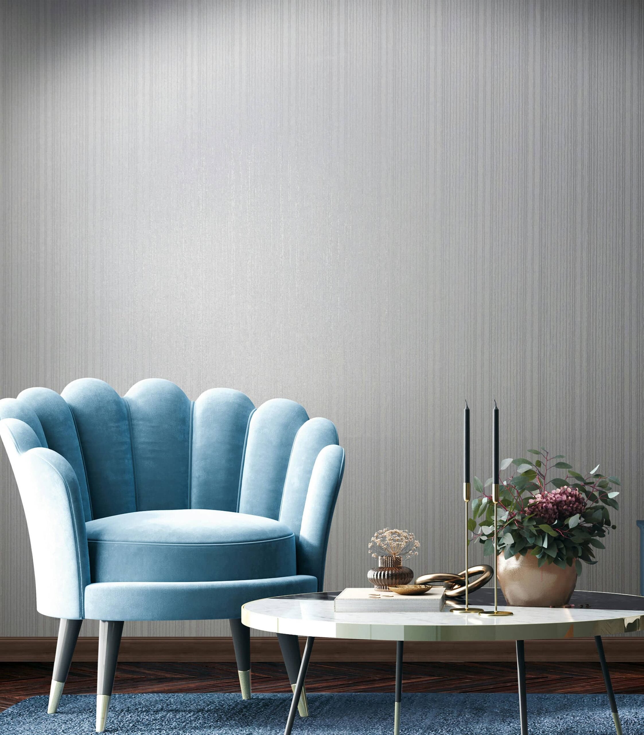 Marburg Vliestapete "Tapete Fine Stripes" Streifen geprägt moderne Vliestapete für Wohnzimmer Schlafzimmer Küche
