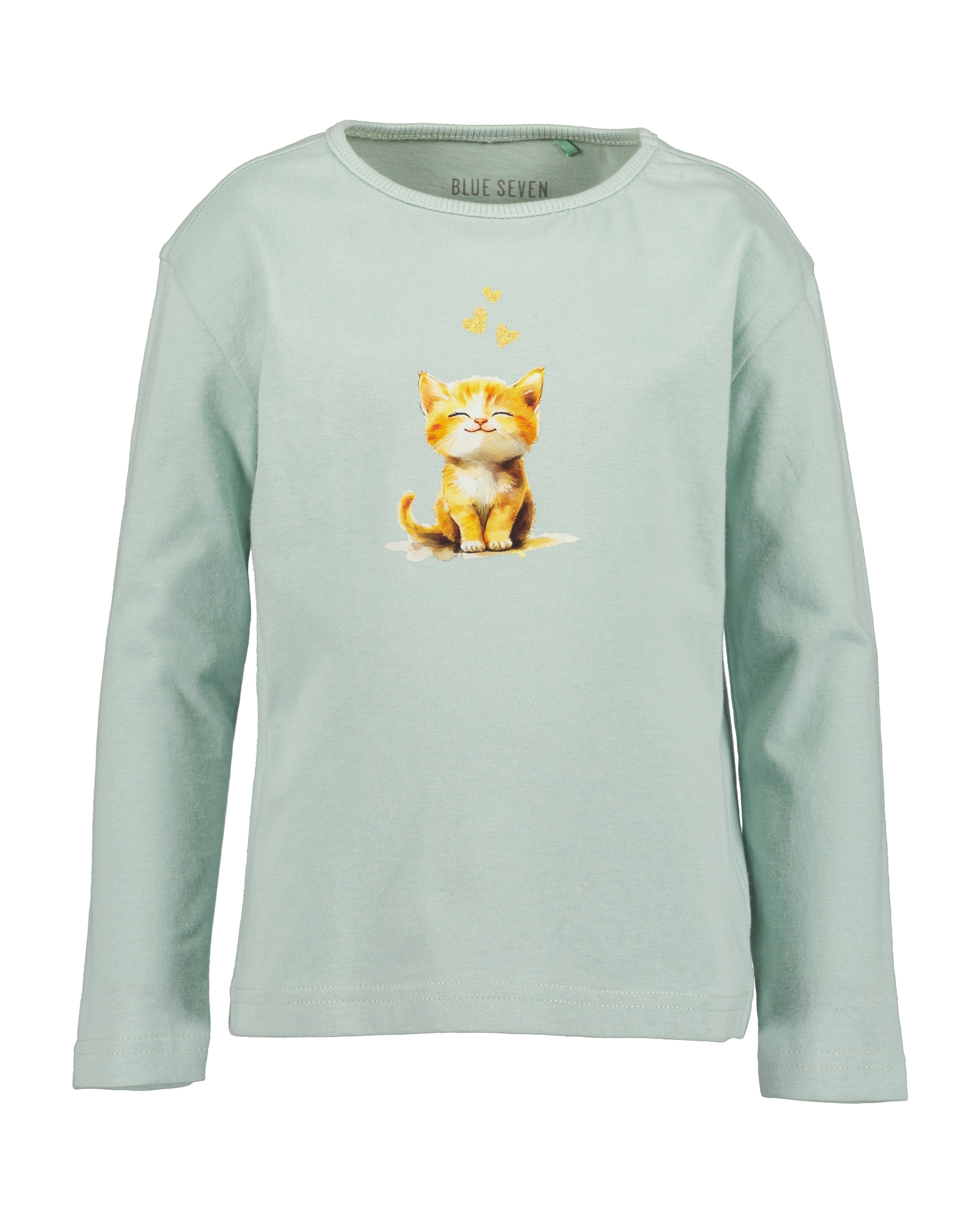Blue Seven Langarmshirt Baumwolle, Glitzerdruck
