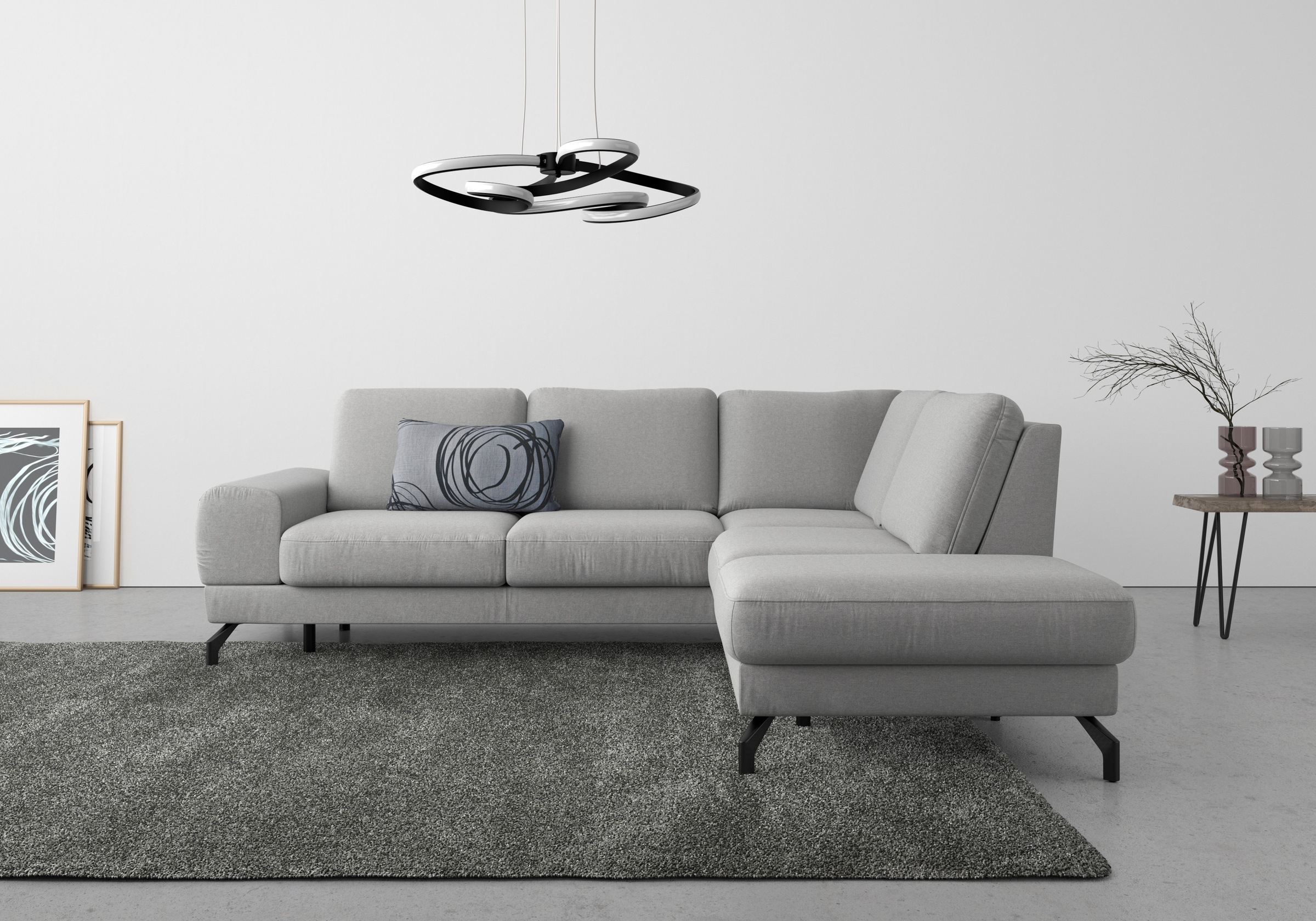 sit&more Ecksofa »Cinturo L-Form«, inklusive Sitztiefenverstellung und Federkern, Sitzhöhe 45 cm