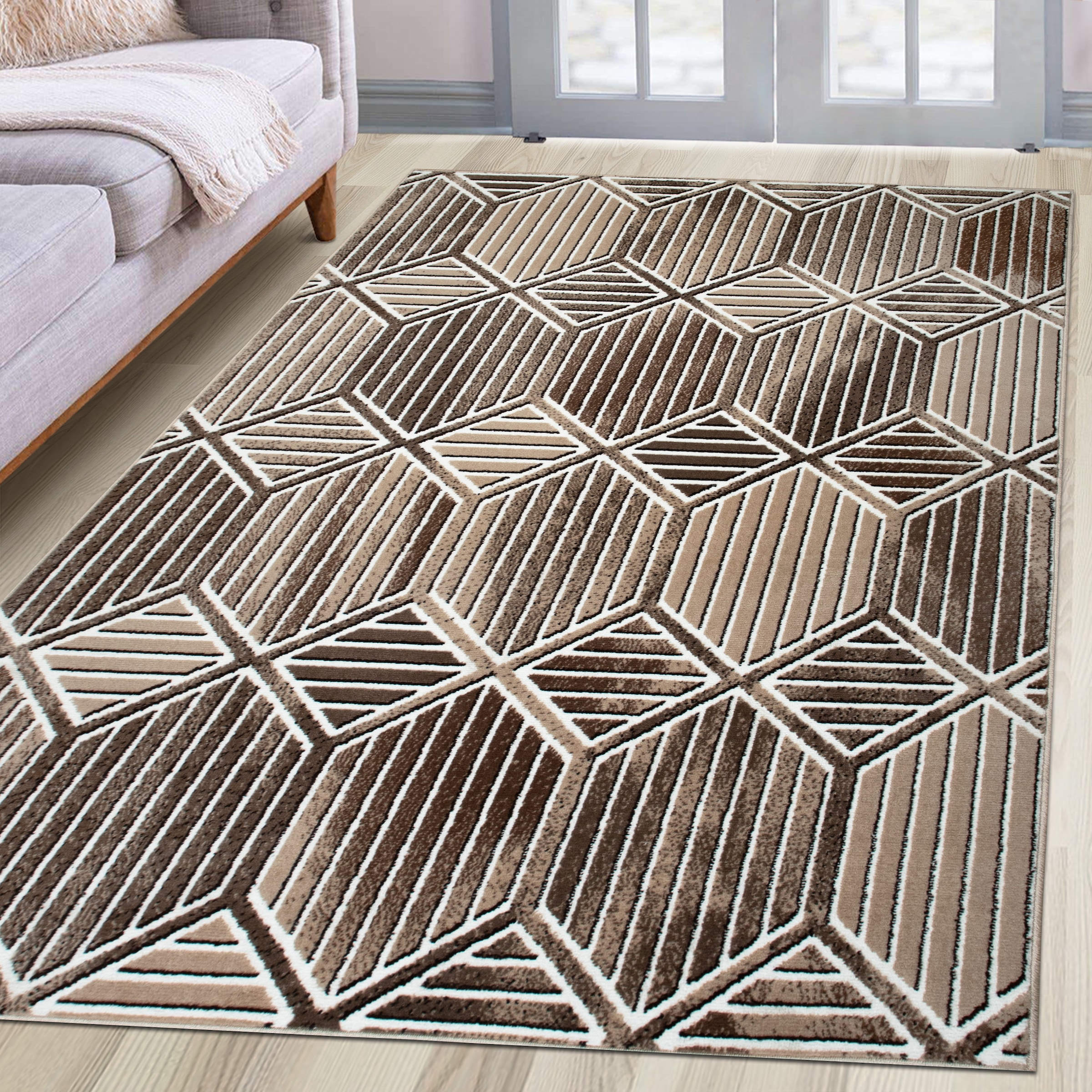 OTTO home Teppich "Hedly, 3D-Effekt" rechteckig 8 mm Höhe softer Kurzflor, günstig online kaufen