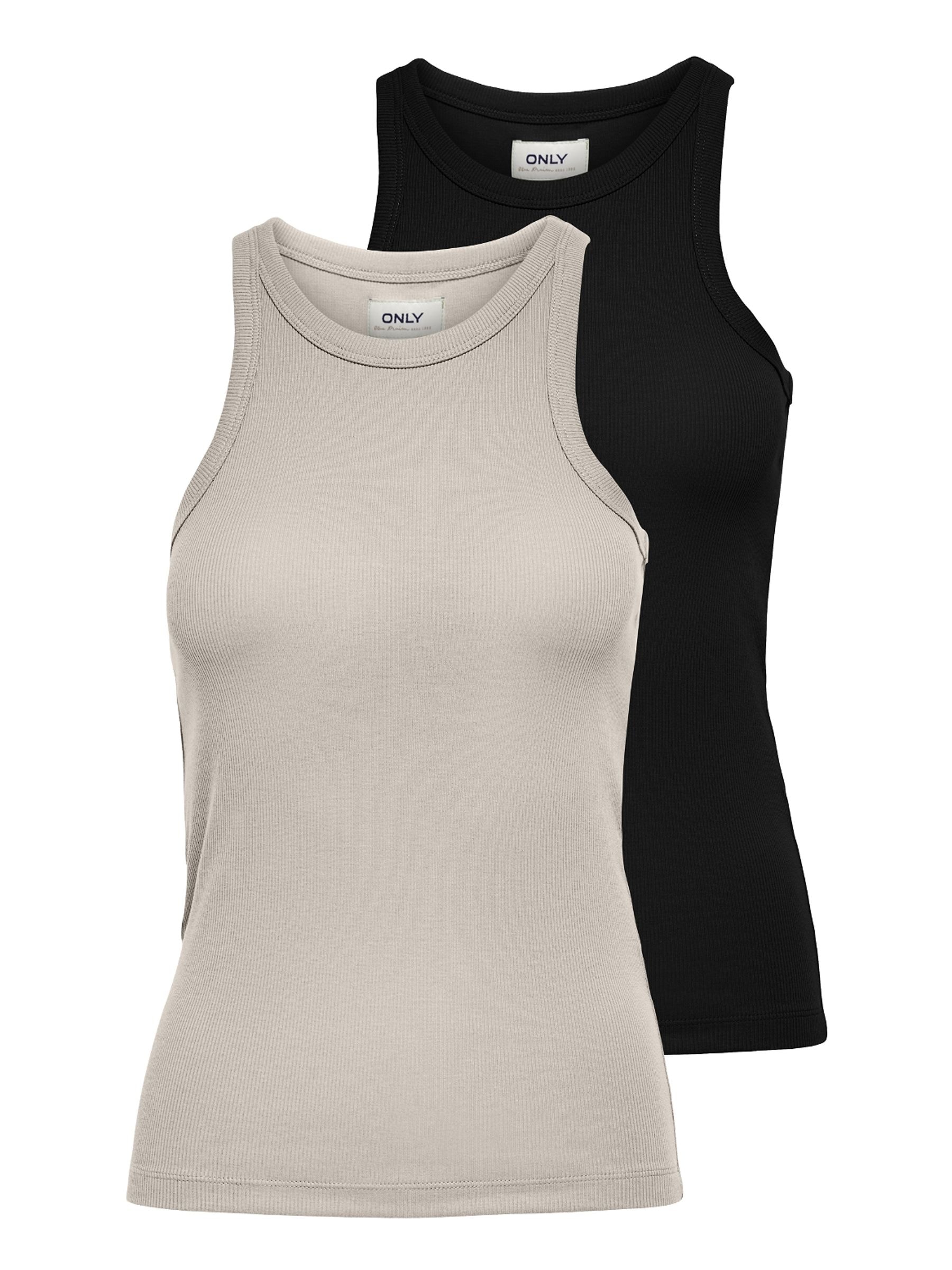 ONLY Tanktop »ONLLINDSAY TANK TOP 2 PACK«, (2er-Pack)