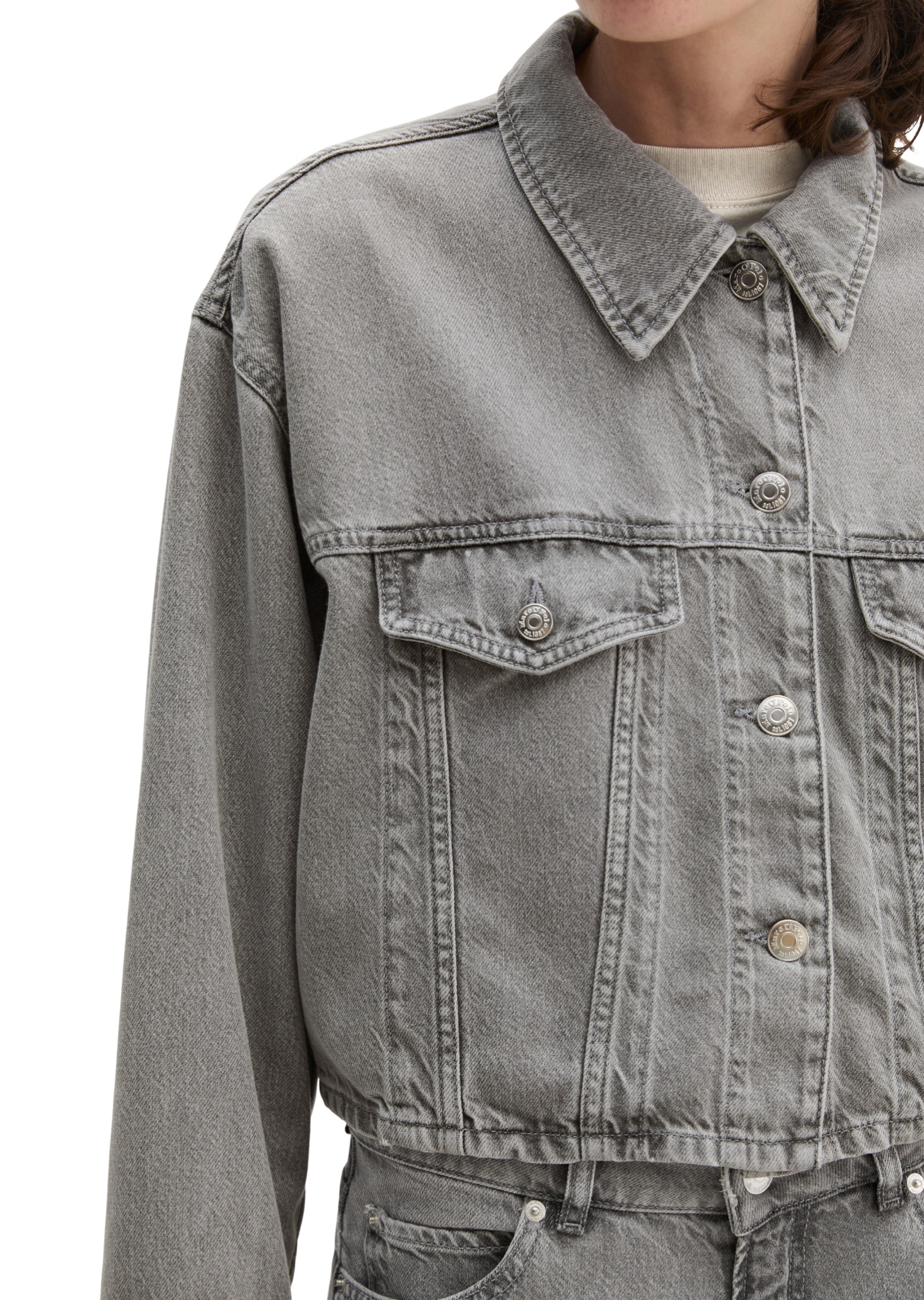 Marc O'Polo Jeansjacke »aus Lyocell-Bio-Baumwolle-Mix« ohne Kapuze